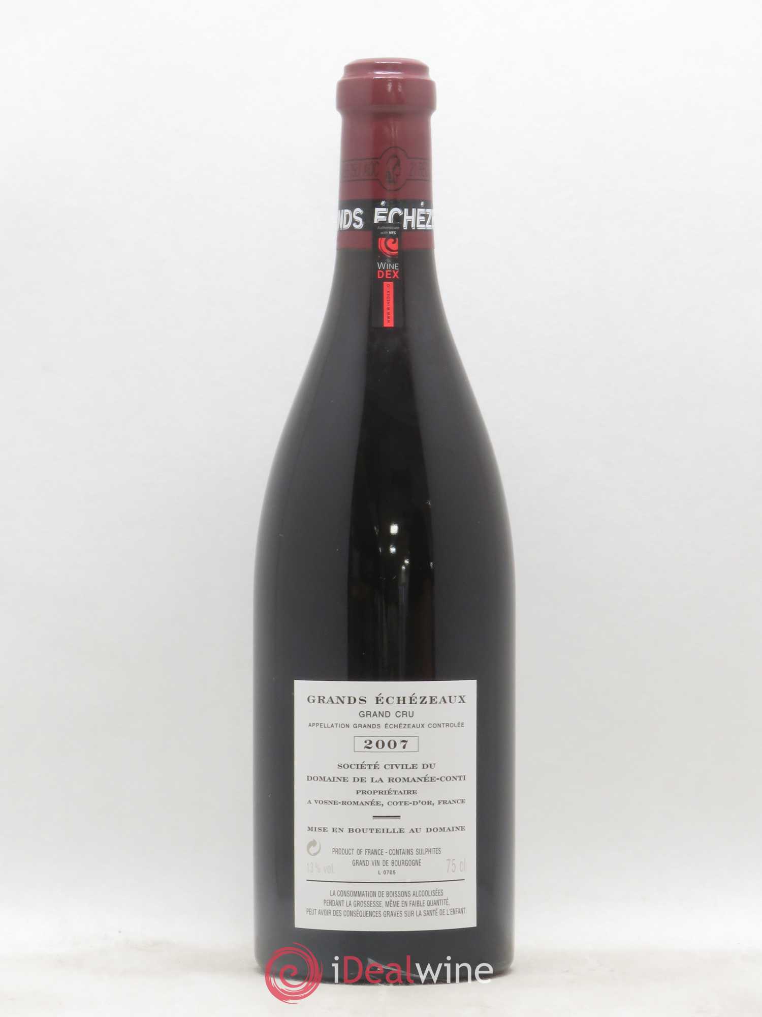 Grands-Echezeaux Grand Cru Domaine de la Romanée-Conti 2007 - Lot de 1 bouteille - 1