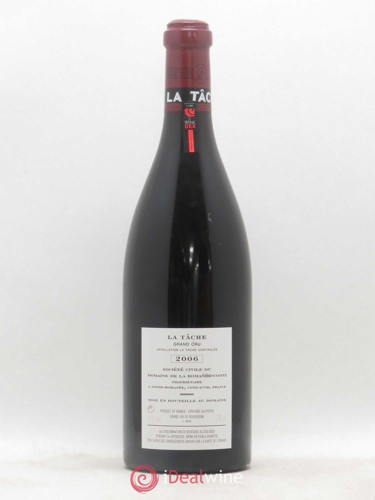 La Tâche Grand Cru Domaine de la Romanée-Conti 2006 - Lot de 1 bouteille - 1