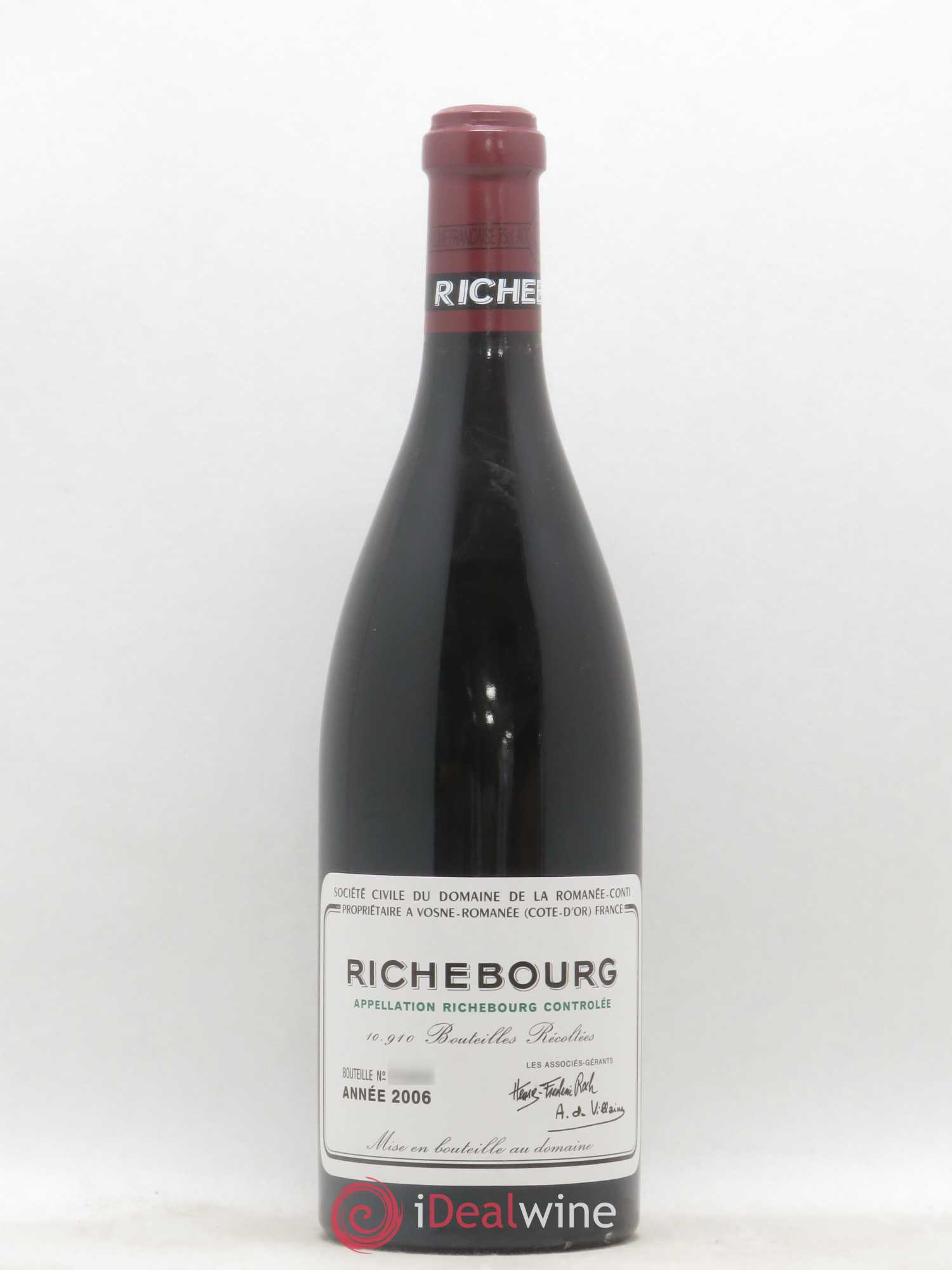 Richebourg Grand Cru Domaine de la Romanée-Conti 2006 - Lot de 1 bouteille - 0