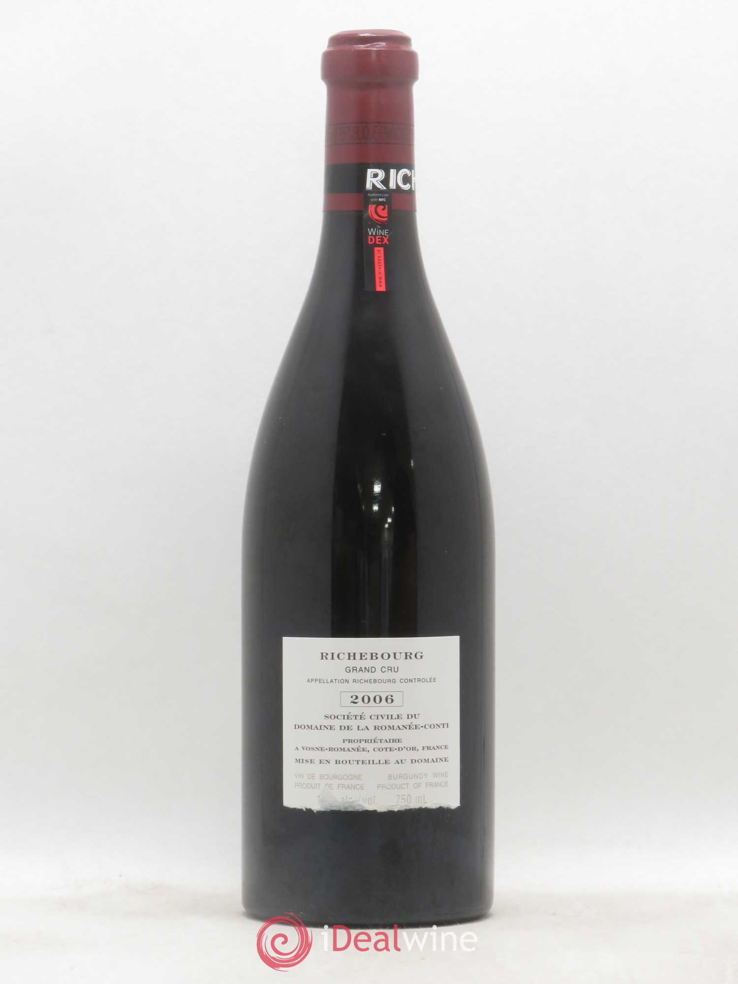 Richebourg Grand Cru Domaine de la Romanée-Conti 2006 - Lot de 1 bouteille - 1