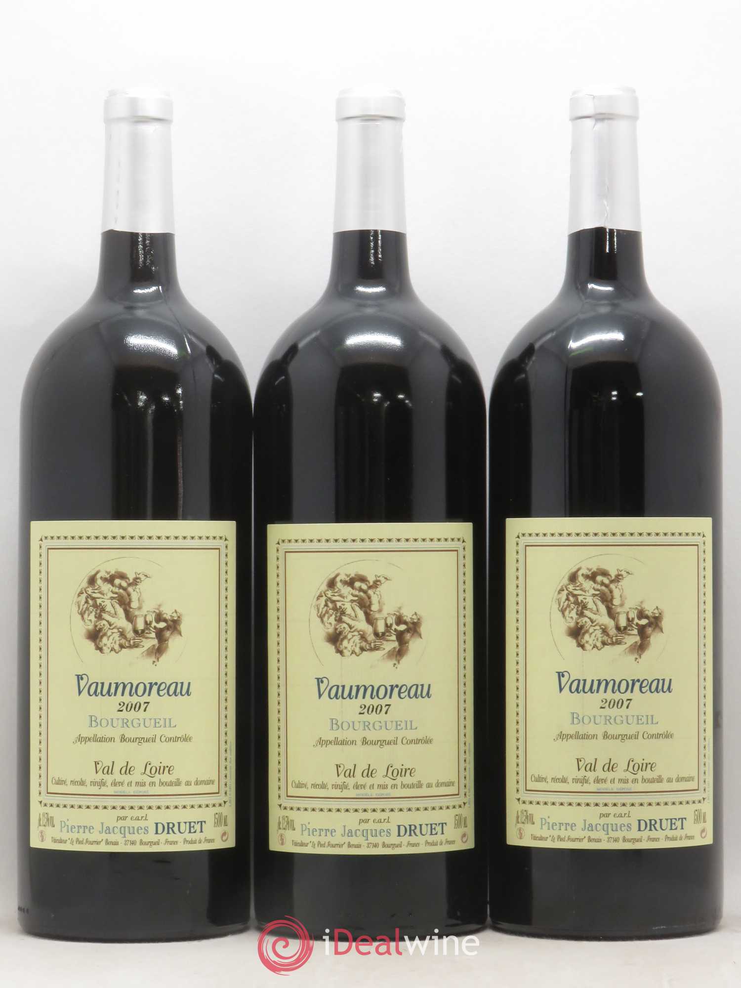 Bourgueil Vaumoreau Pierre Jacques Druet 2007 - Lot de 3 magnums - 0