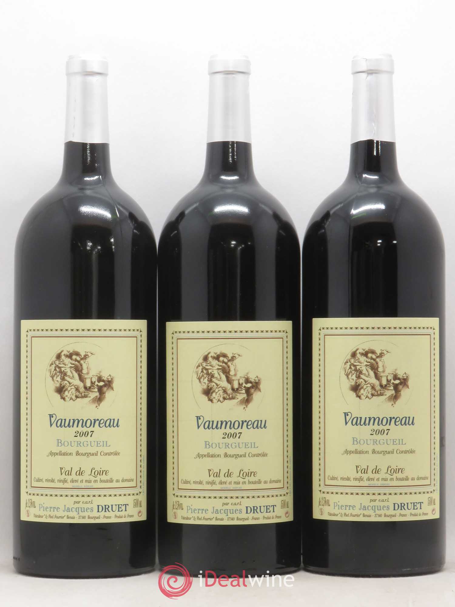 Bourgueil Vaumoreau Pierre Jacques Druet 2007 - Lot de 3 magnums - 0