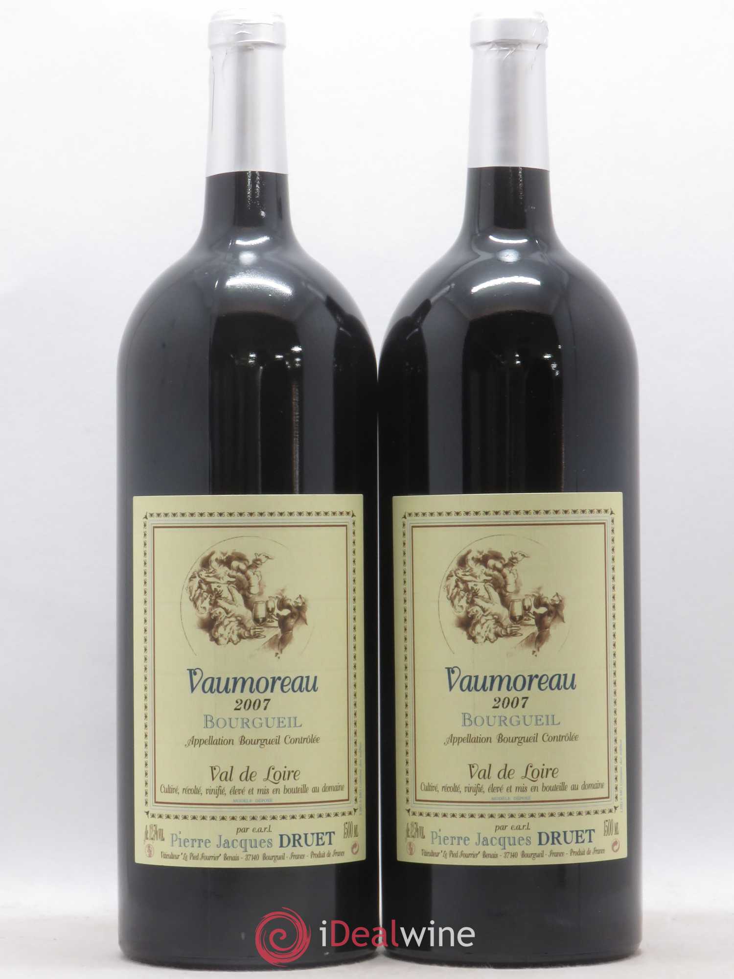 Bourgueil Vaumoreau Pierre Jacques Druet 2007 - Lot de 2 magnums - 0