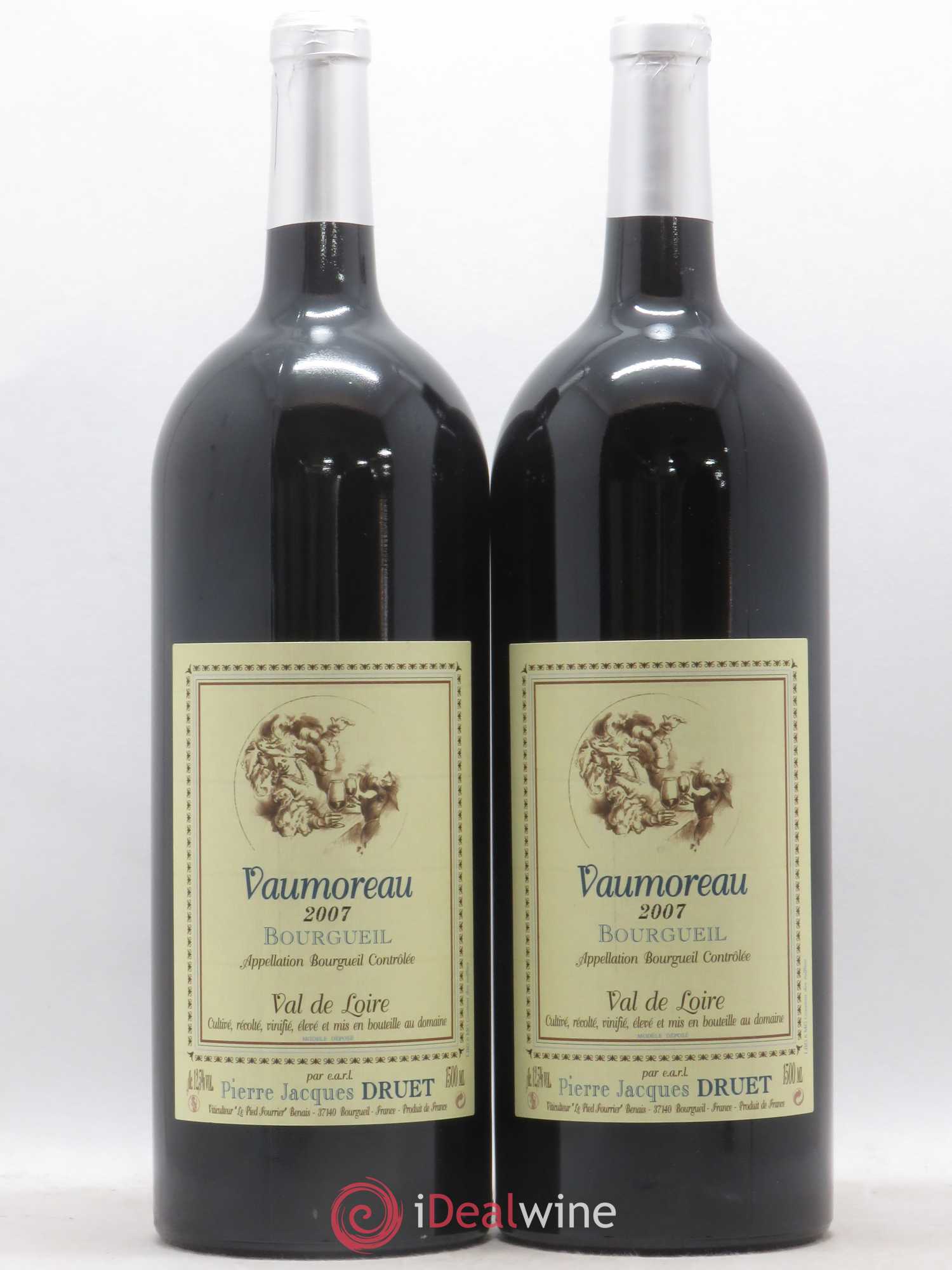 Bourgueil Vaumoreau Pierre Jacques Druet 2007 - Lot de 2 magnums - 0