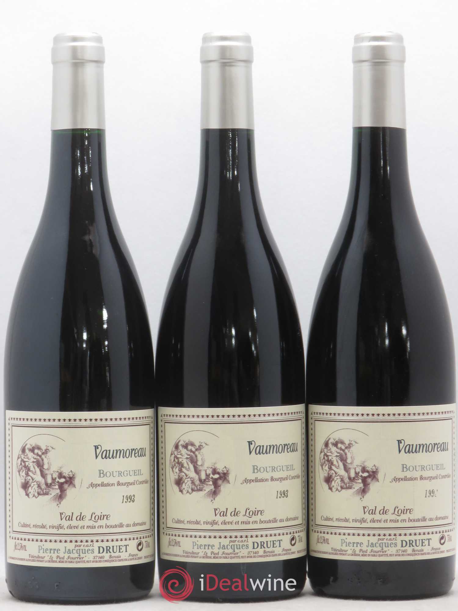 Bourgueil Vaumoreau Pierre Jacques Druet 1993 - Lot de 6 bouteilles - 2