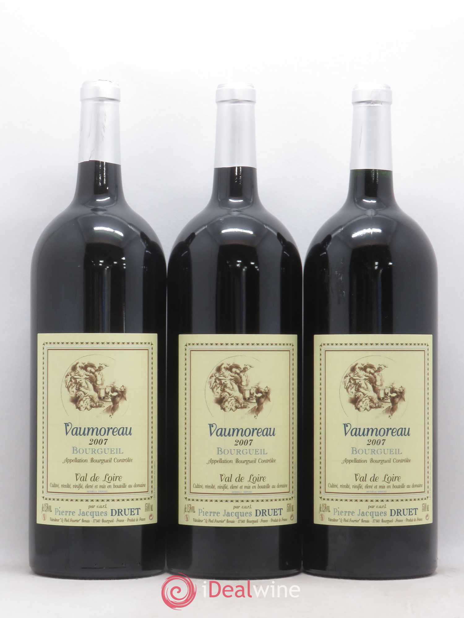 Bourgueil Vaumoreau Pierre Jacques Druet 2007 - Lot de 3 magnums - 0
