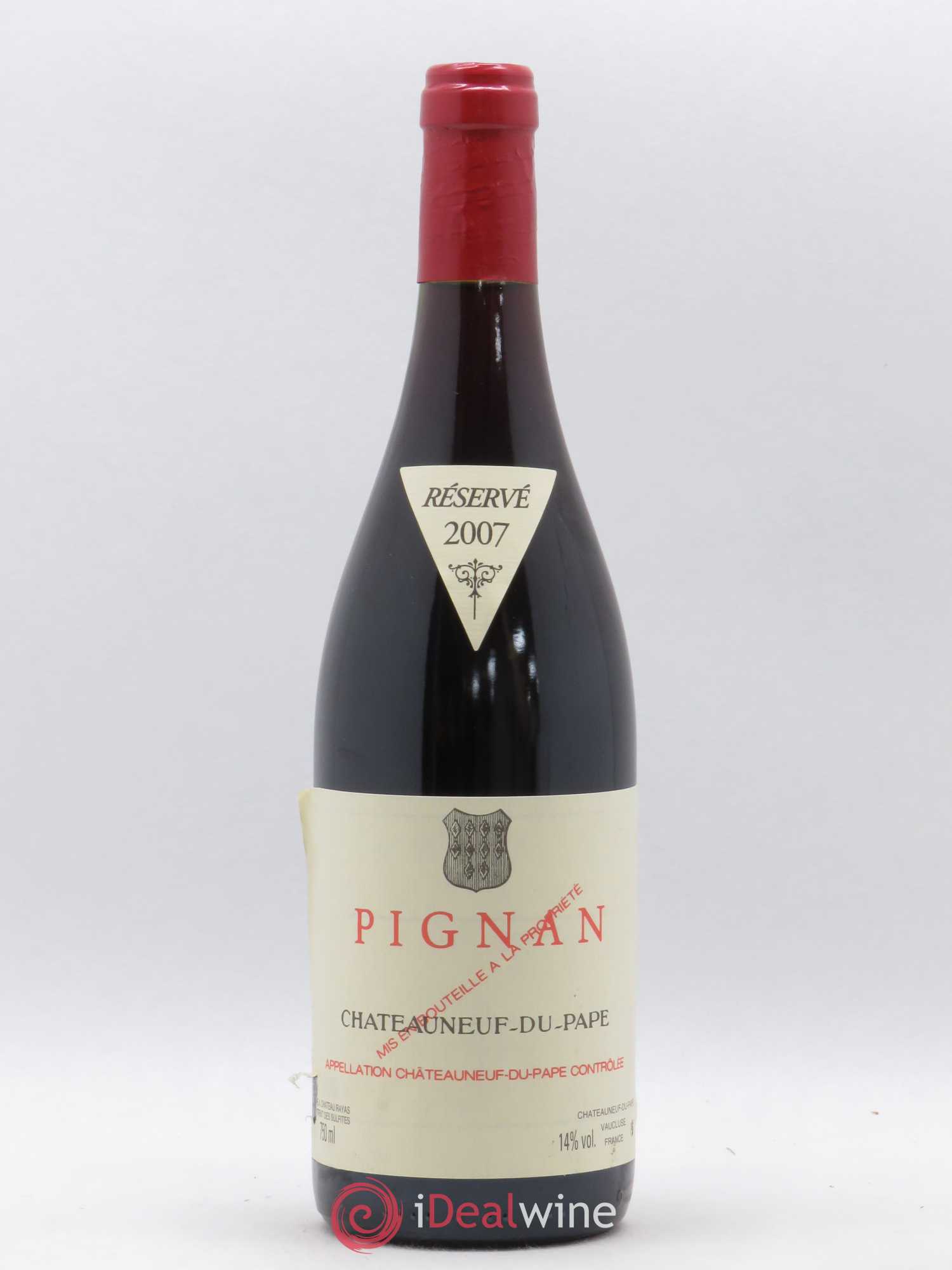 Châteauneuf-du-Pape Pignan Emmanuel Reynaud 2007 - Lot de 1 bouteille - 0