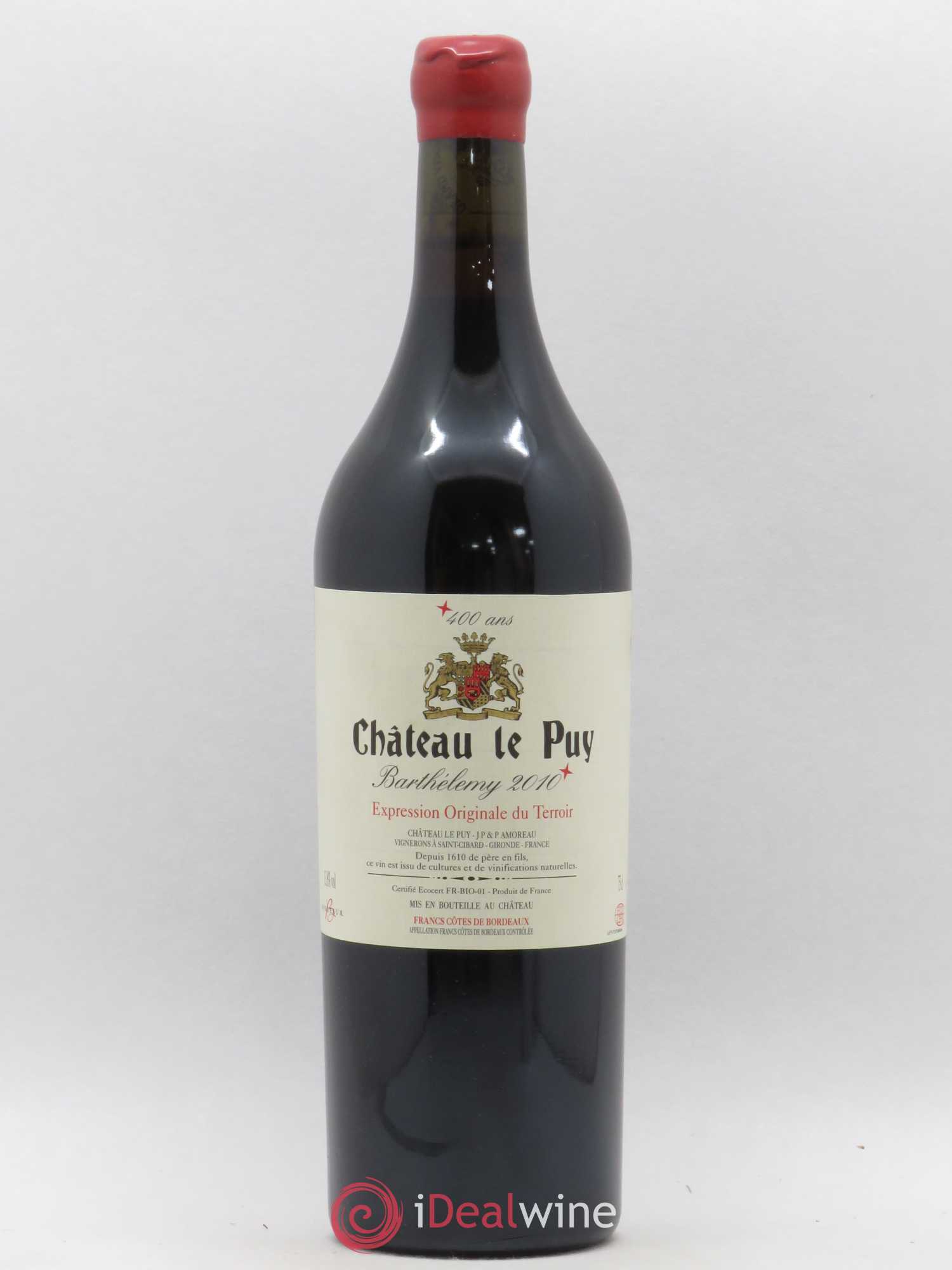 Le Puy - Cuvée Barthélemy 2010 - Lot de 1 bouteille - 0