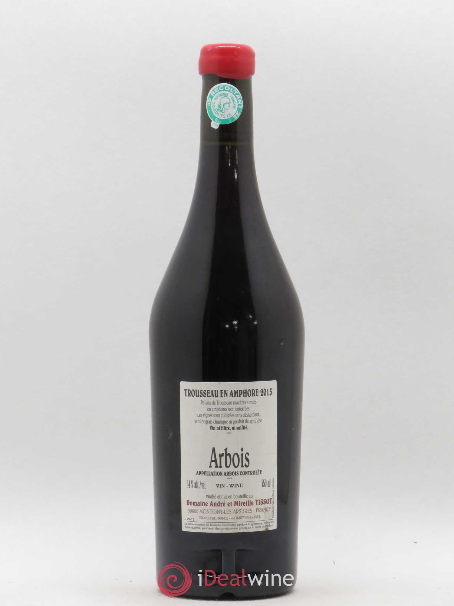 Arbois Trousseau Amphore Bénédicte et Stéphane Tissot 2015 - Lot de 1 bouteille - 1