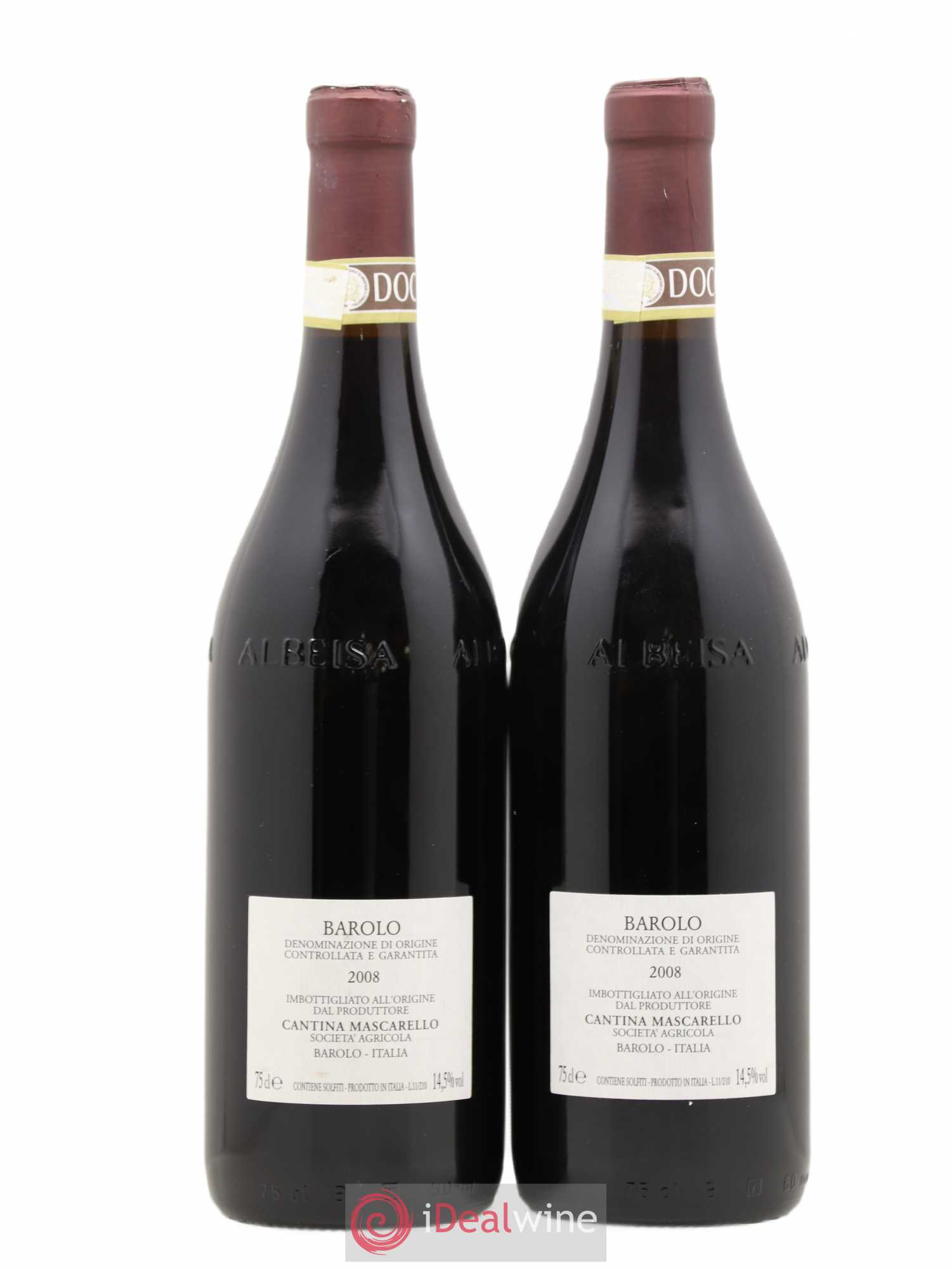 Barolo DOCG Bartolo Mascarello 2008 - Lot de 2 bouteilles - 1