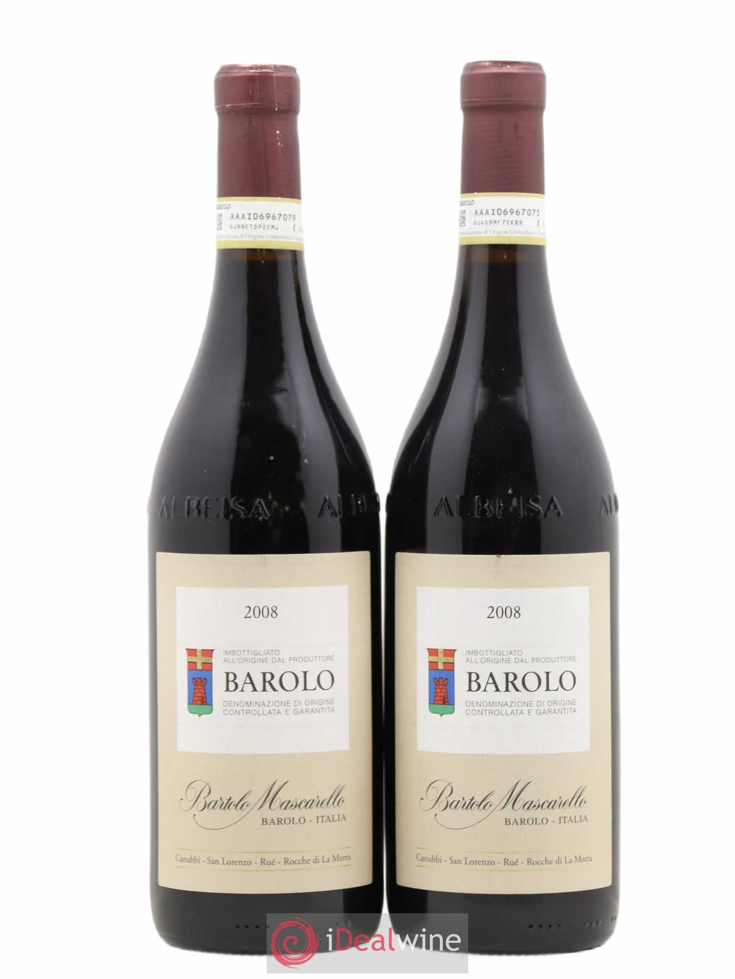 Barolo DOCG Bartolo Mascarello 2008 - Lot de 2 bouteilles - 0