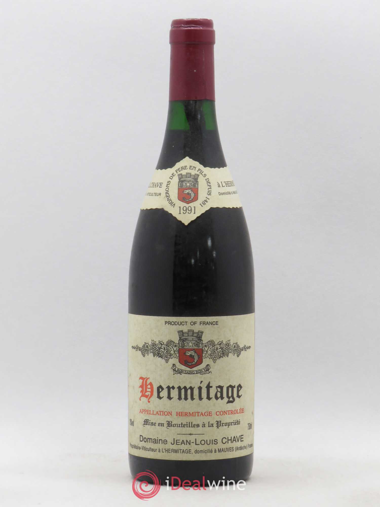 Hermitage Jean-Louis Chave 1991 - Lot de 1 bouteille - 0