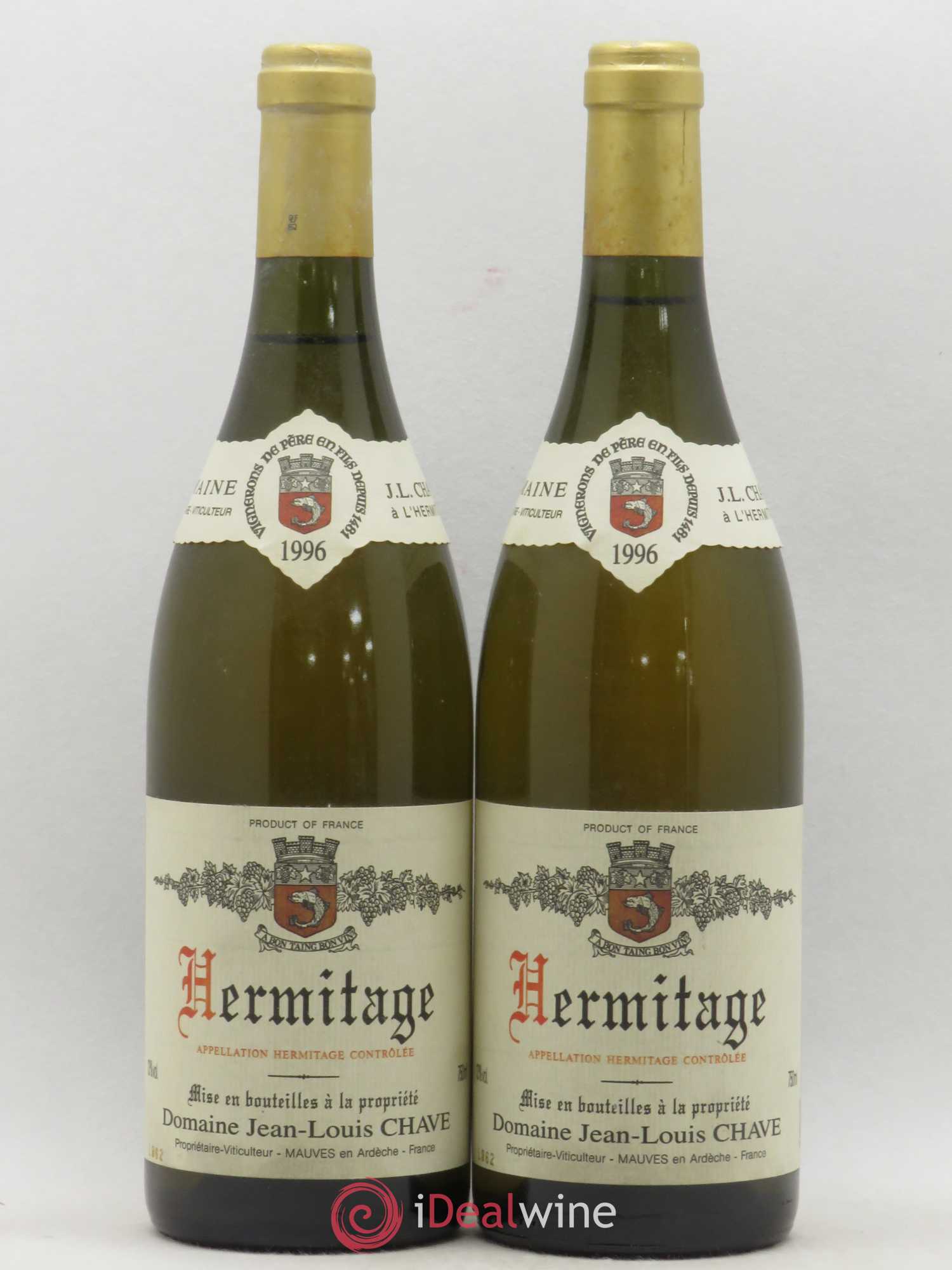 Hermitage Jean-Louis Chave 1996 - Lot de 2 bouteilles - 0