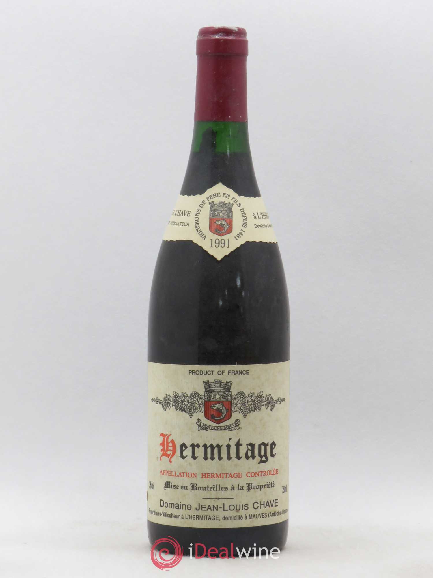Hermitage Jean-Louis Chave 1991 - Lot de 1 bouteille - 0