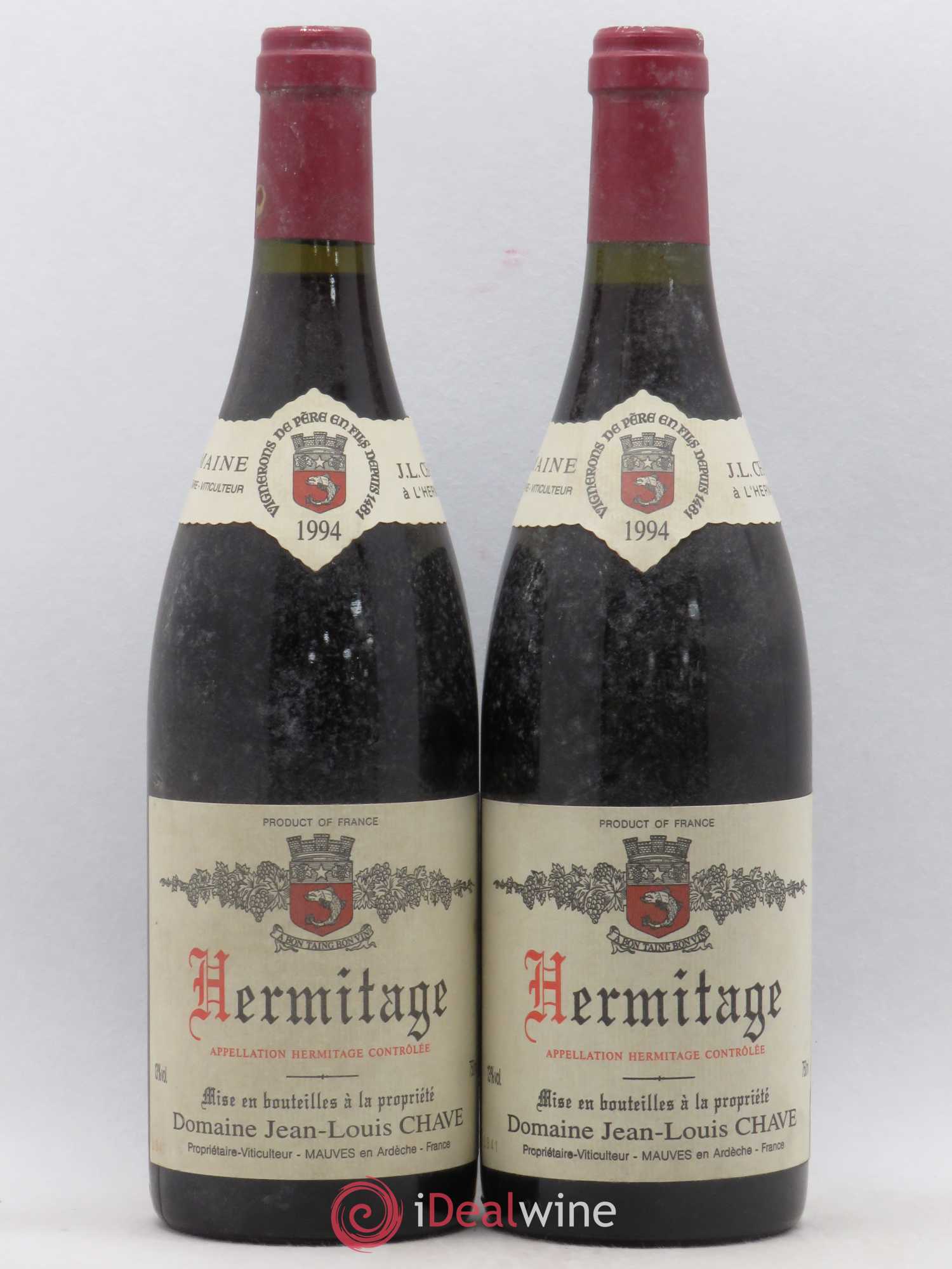 Hermitage Jean-Louis Chave 1994 - Lot de 2 bouteilles - 0