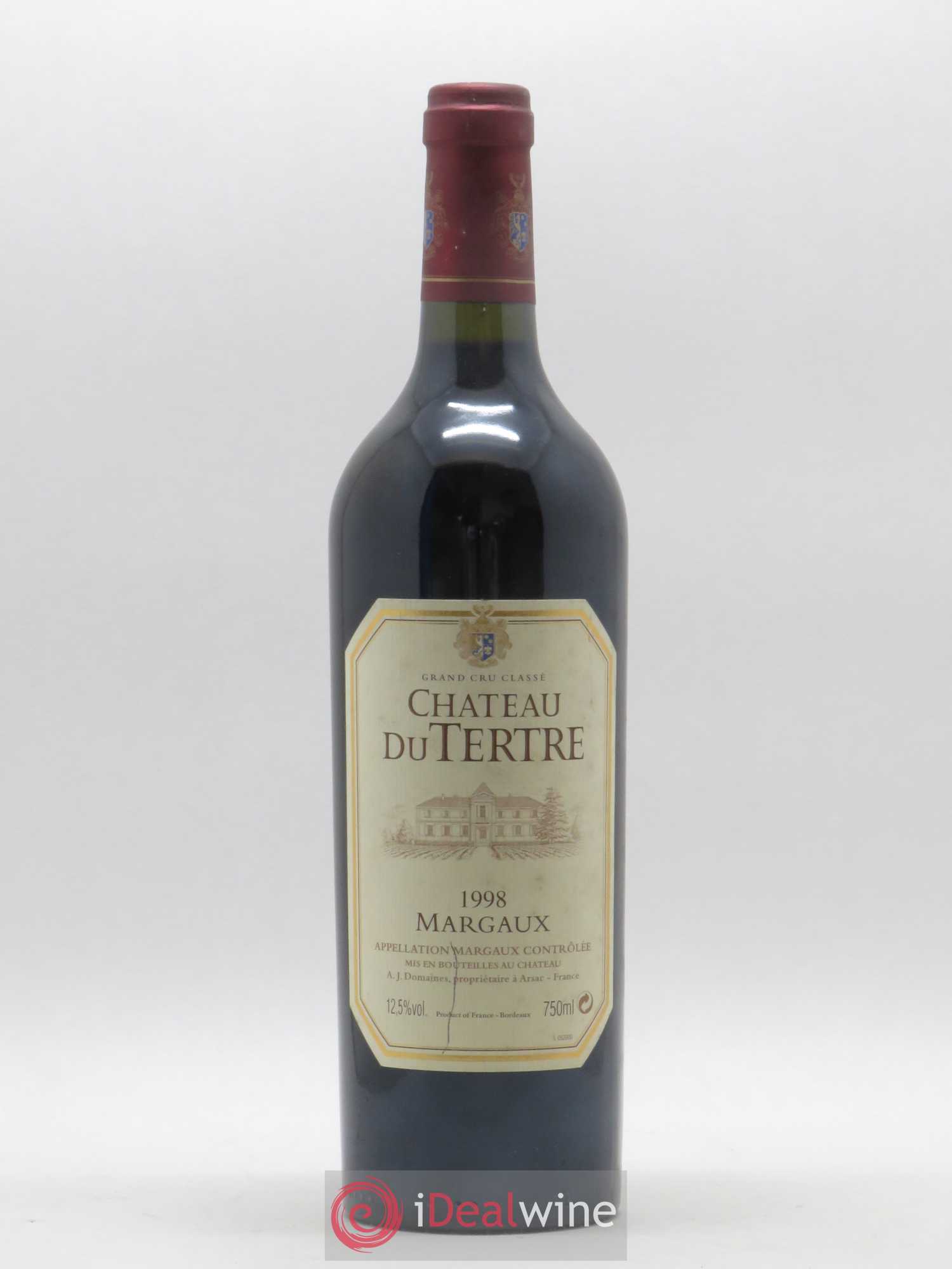 Château du Tertre 5ème Grand Cru Classé 1998 - Lot de 1 bouteille - 0