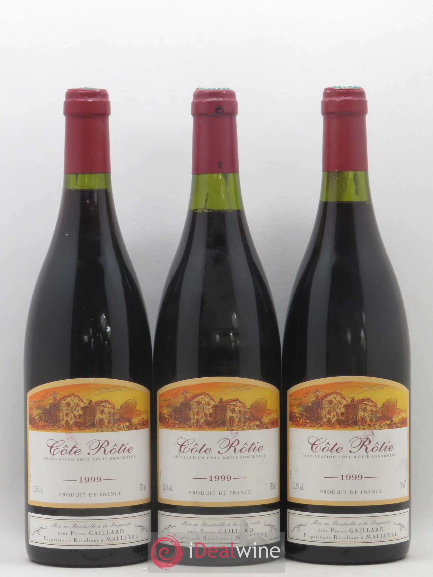 Côte-Rôtie Pierre Gaillard Maleval 1999 - Posten von 3 Flaschen - 0