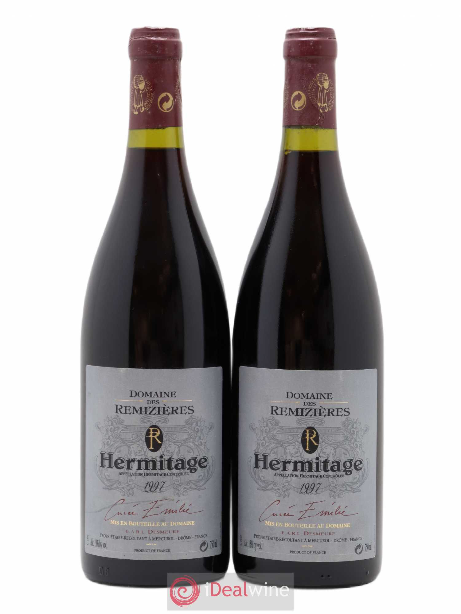 Hermitage Domaine des Remizieres Cuvée Emilie 1997 - Posten von 2 Flaschen - 0