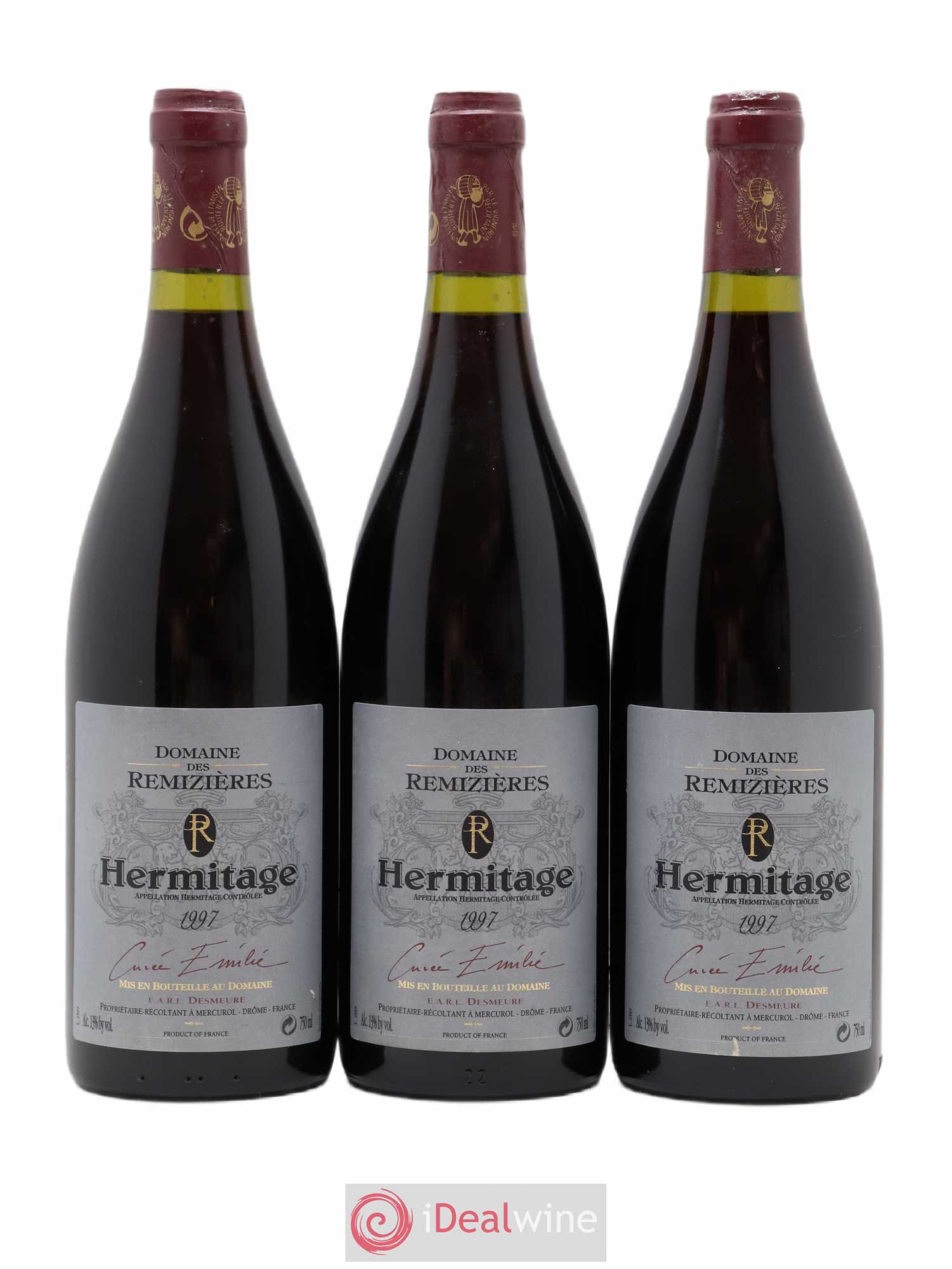 Hermitage Domaine des Remizieres Cuvée Emilie 1997 - Posten von 3 Flaschen - 0