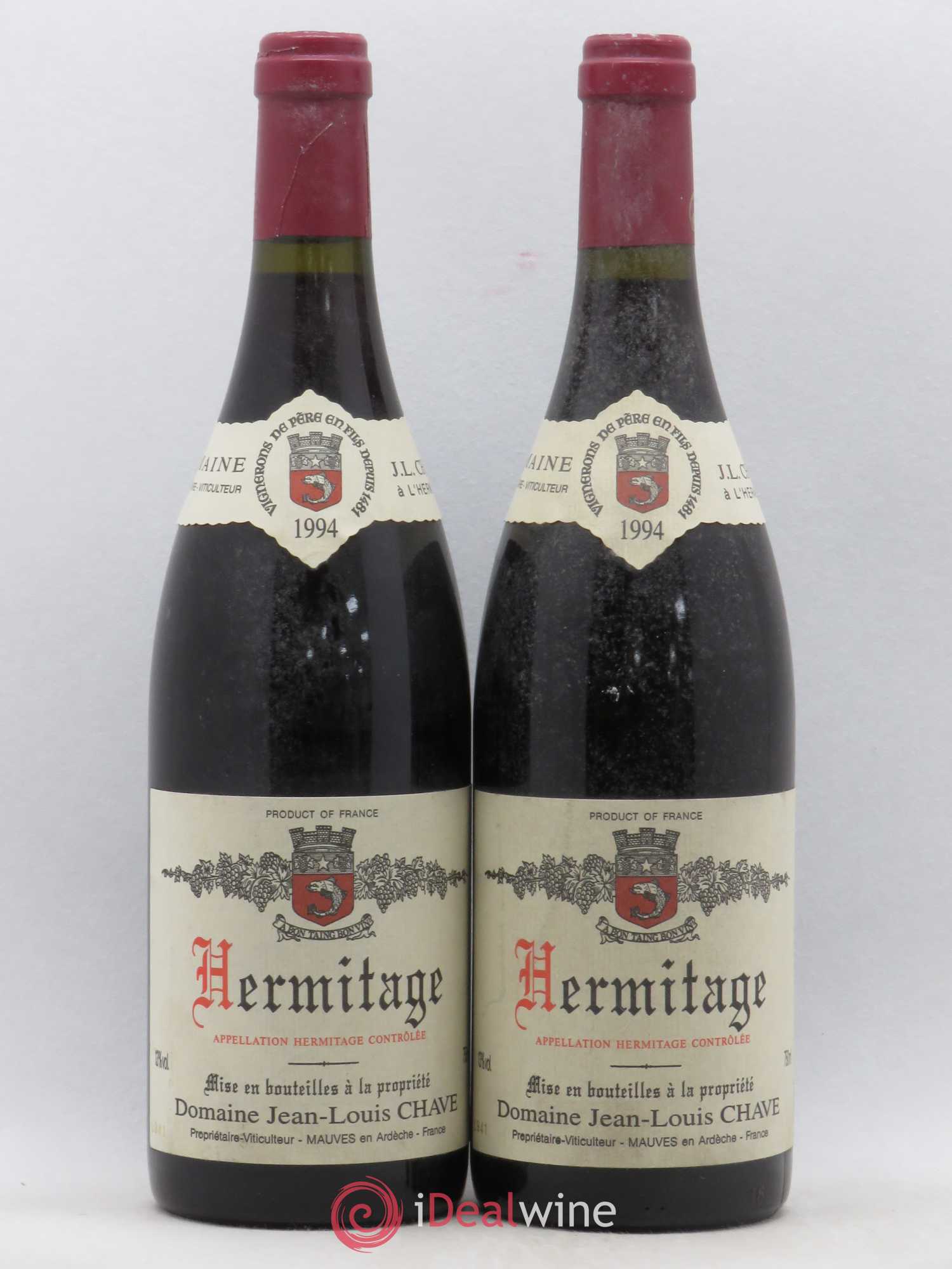 Hermitage Jean-Louis Chave 1994 - Lot de 2 bouteilles - 0
