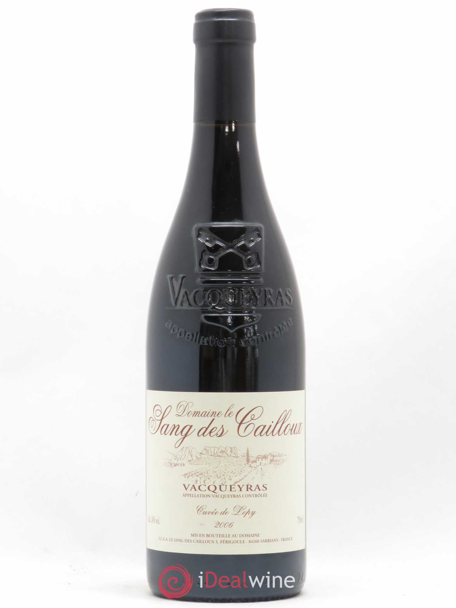 Vacqueyras Cuvée de Lopy Le Sang des Cailloux 2006 - Lot de 1 bouteille - 0