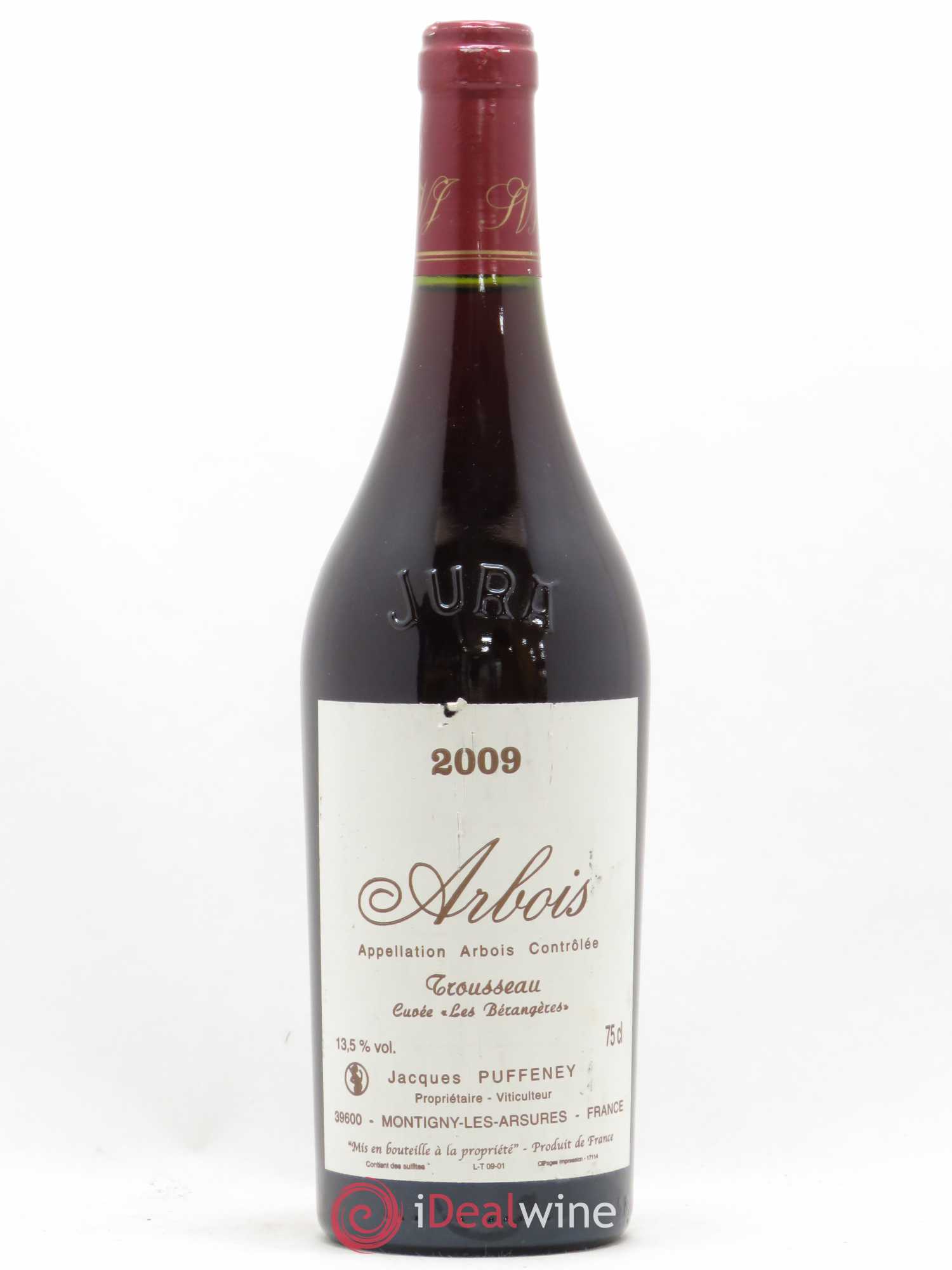 Arbois Trousseau Cuvée Les Bérangères Jacques Puffeney 2009 - Lot de 1 bouteille - 0