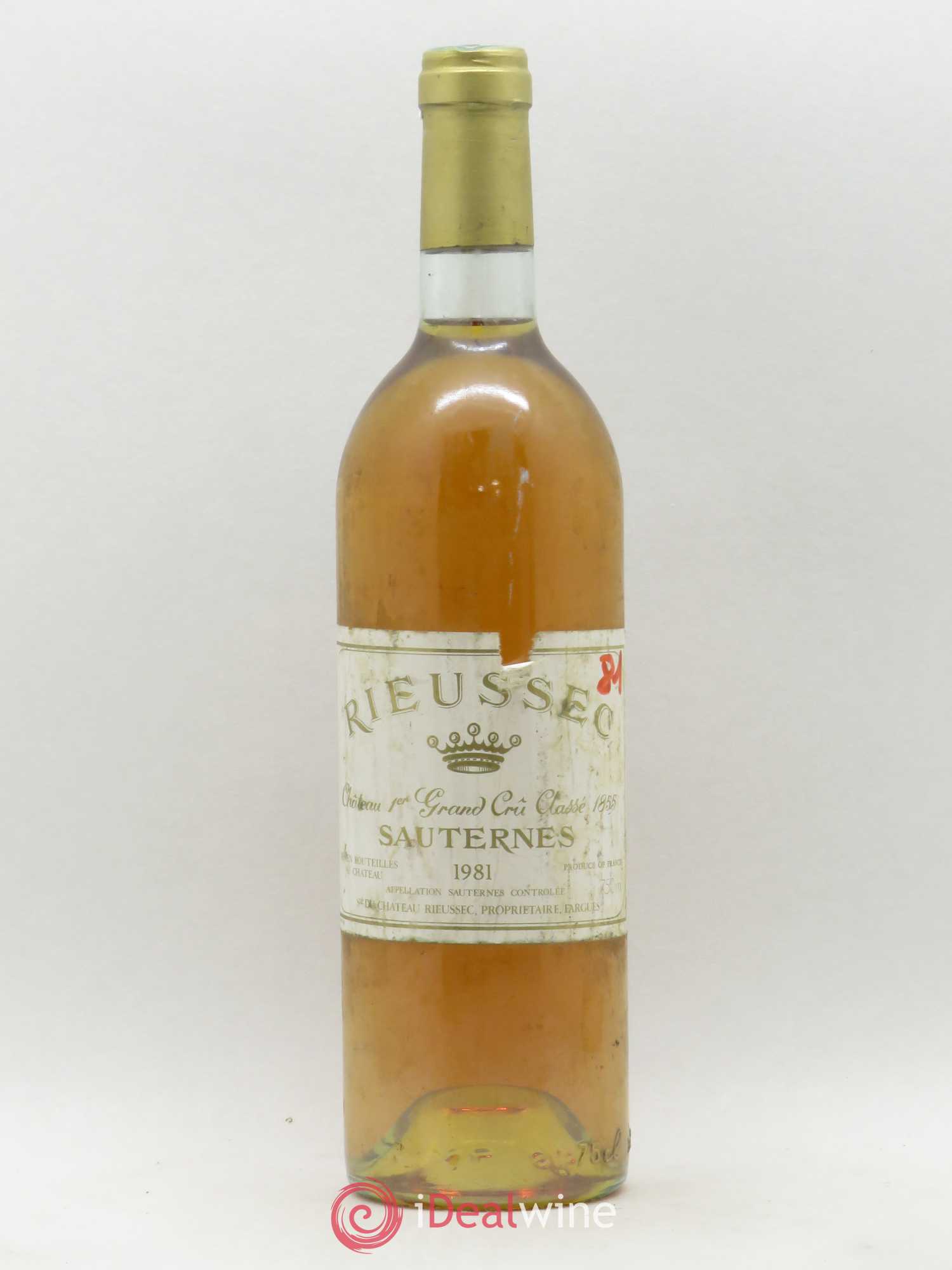 Château Rieussec 1er Grand Cru Classé 1981 - Posten von 1 Flasche - 0