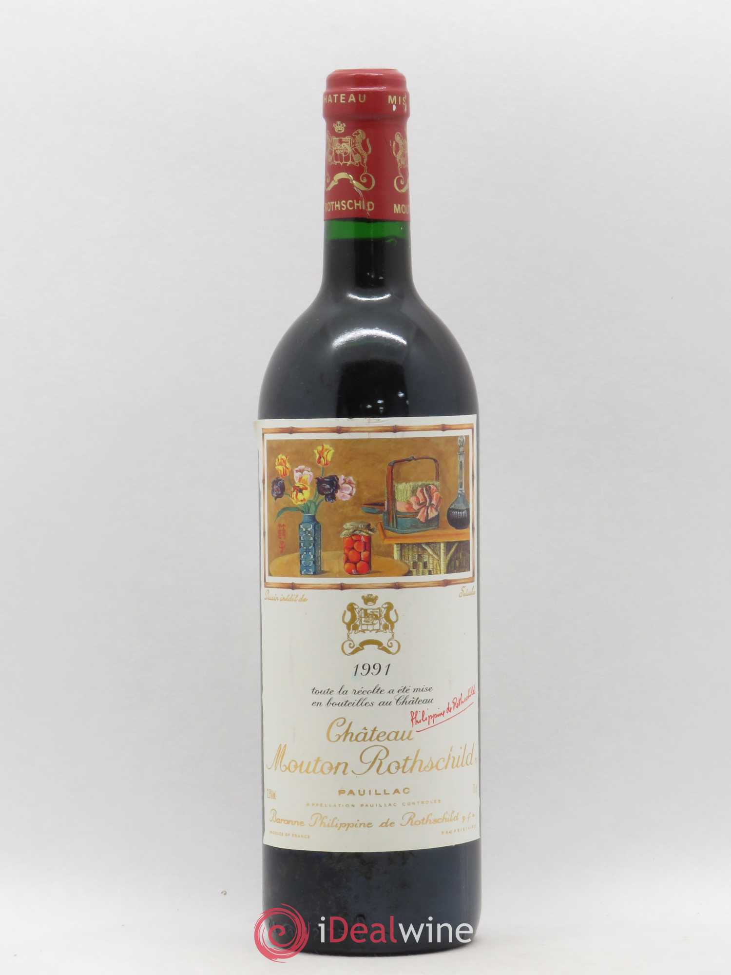 Château Mouton Rothschild 1er Grand Cru Classé 1991 - Lot de 1 bouteille - 0