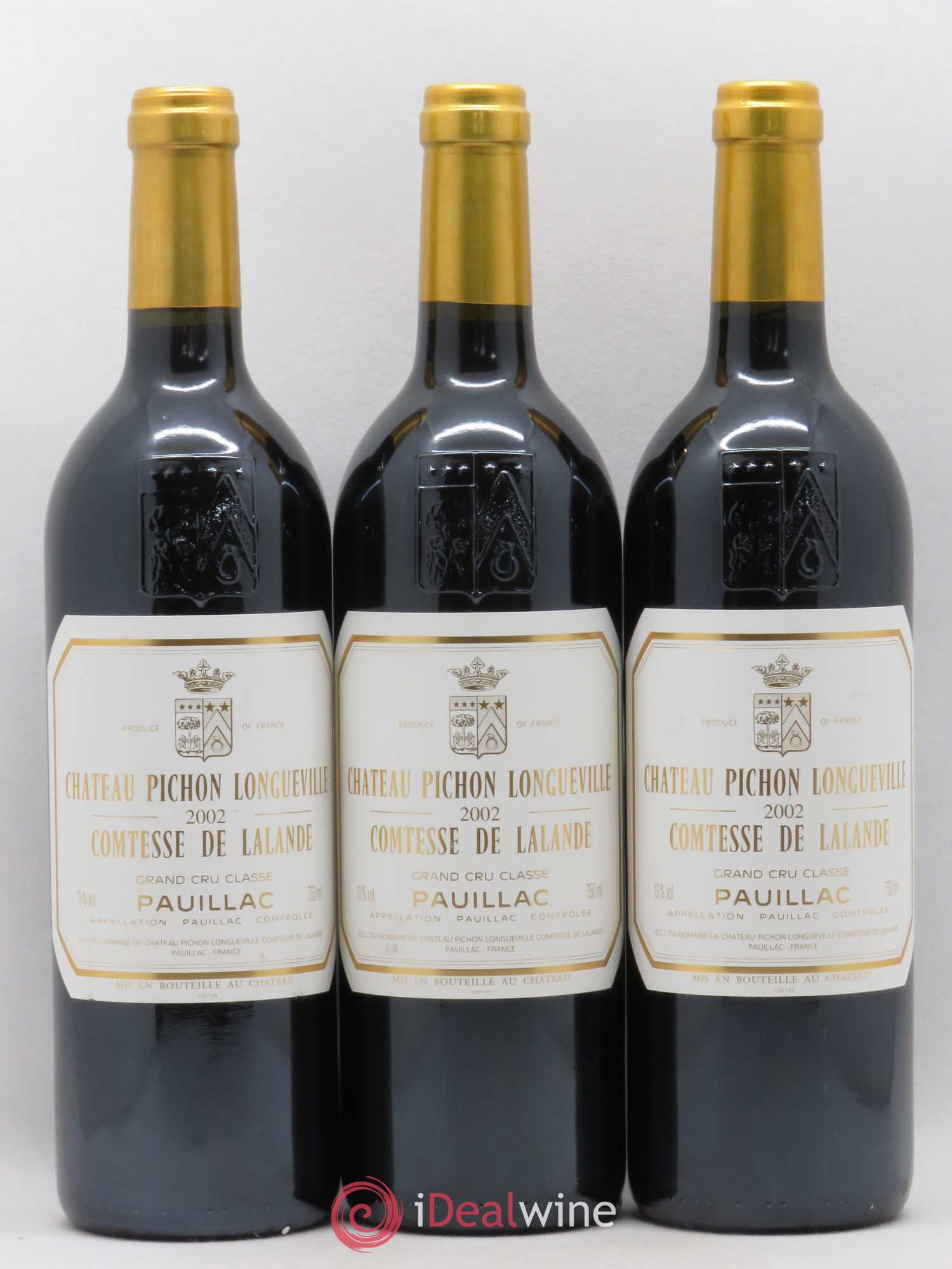 Château Pichon Longueville Comtesse de Lalande 2ème Grand Cru Classé 2002 - Lot de 3 bouteilles - 0