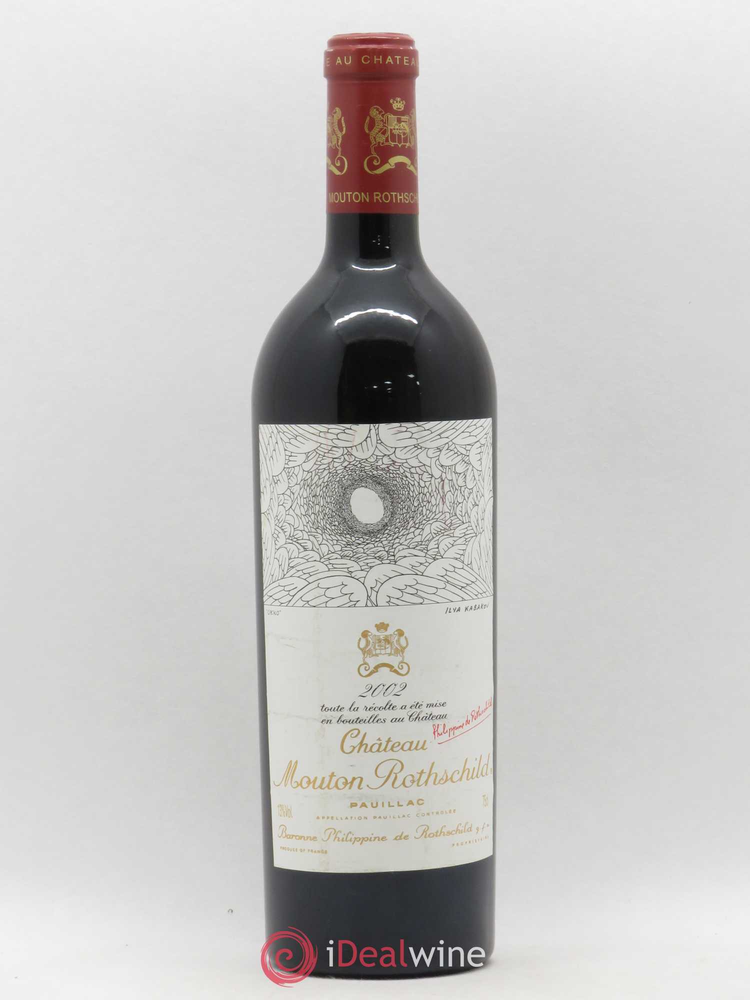 Château Mouton Rothschild 1er Grand Cru Classé 2002 - Lot de 1 bouteille - 0