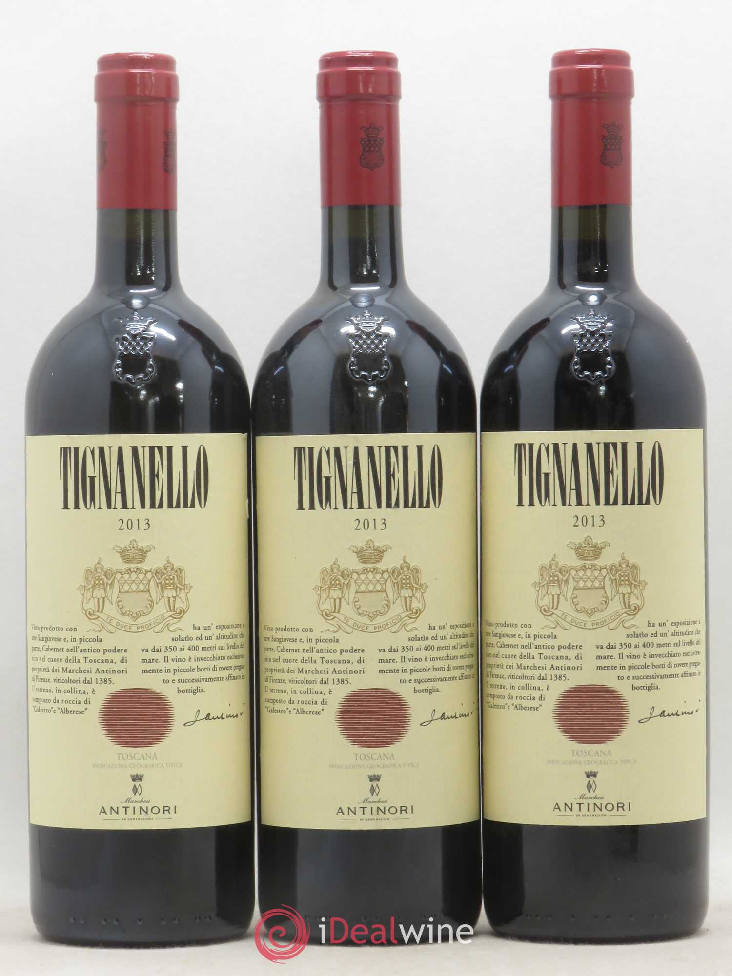 Toscana IGT Tignanello Tenuta Tignanello - Marchesi Antinori 2013 - Lot de 3 bouteilles - 0