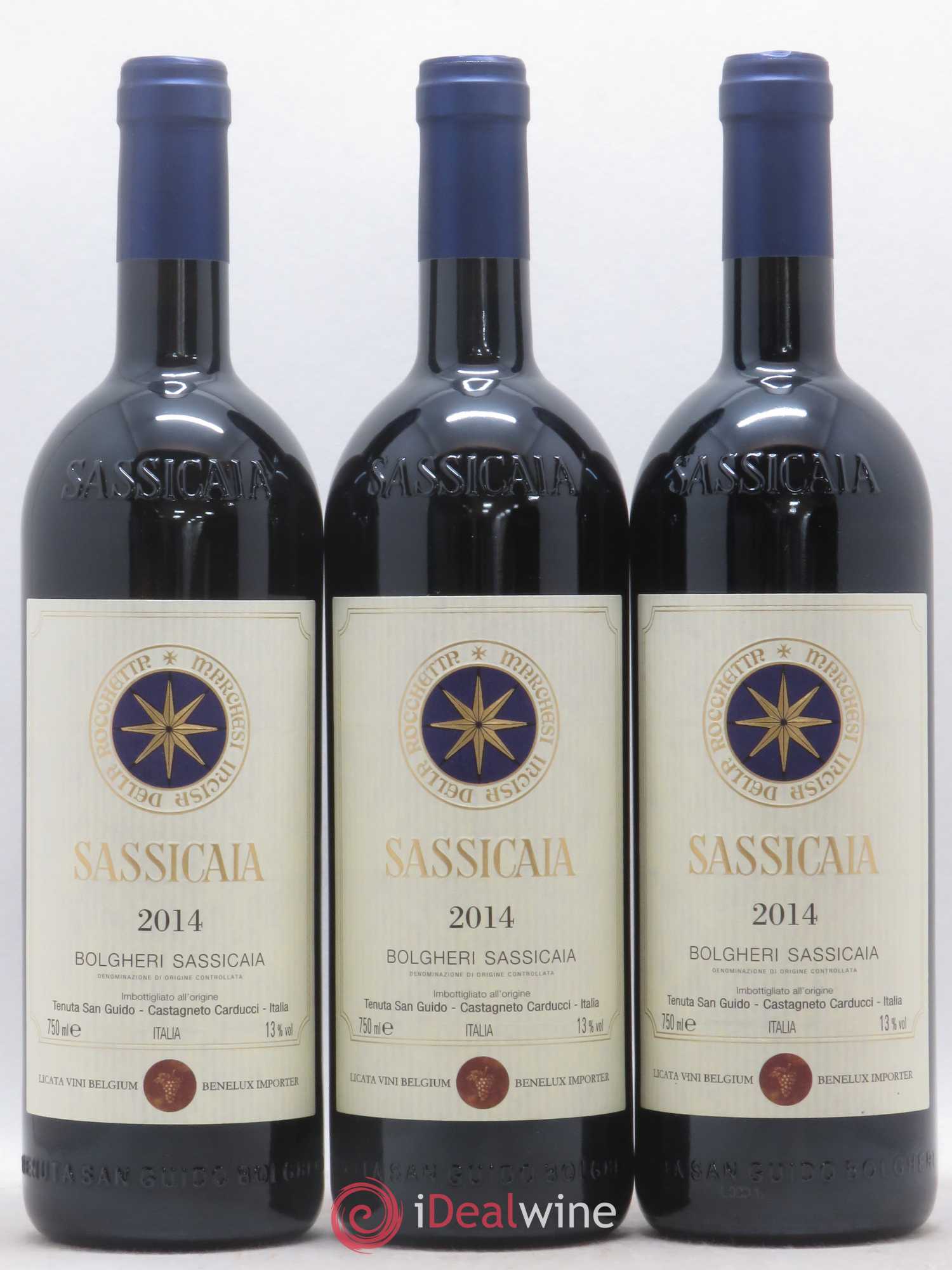 Bolgheri DOC Sassicaia Tenuta San Guido 2014 - Lot de 3 bouteilles - 0