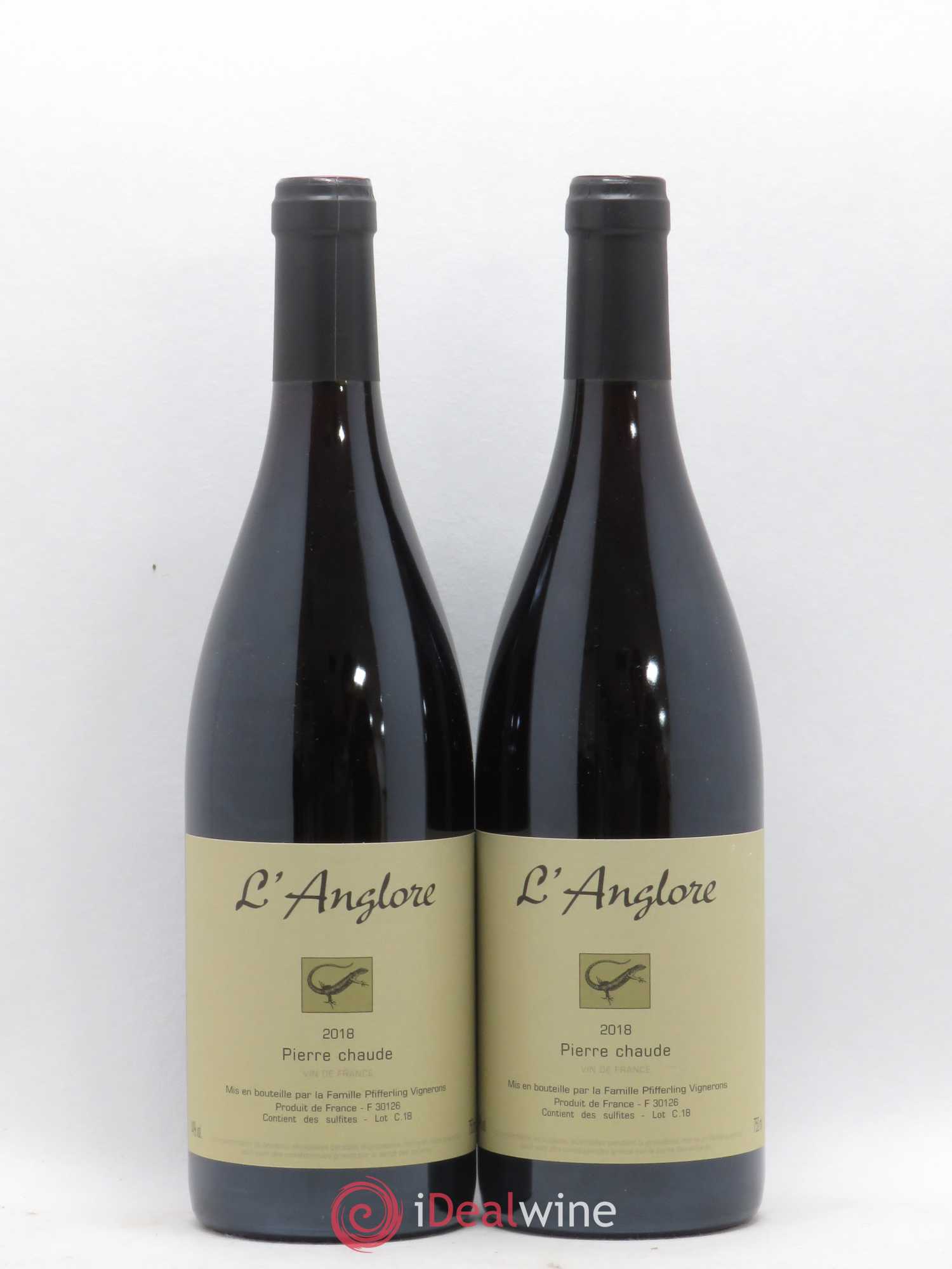 Vin de France Pierre chaude L'Anglore 2018 - Lot de 2 bouteilles - 0
