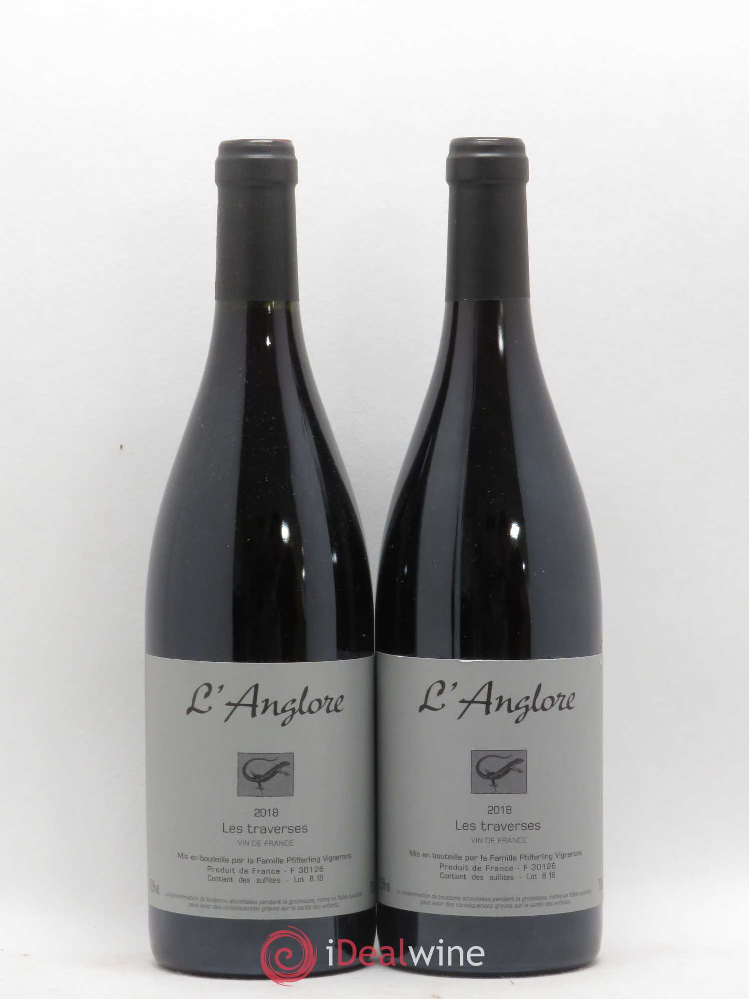 Vin de France Les Traverses L'Anglore 2018 - Lot de 2 bouteilles - 0