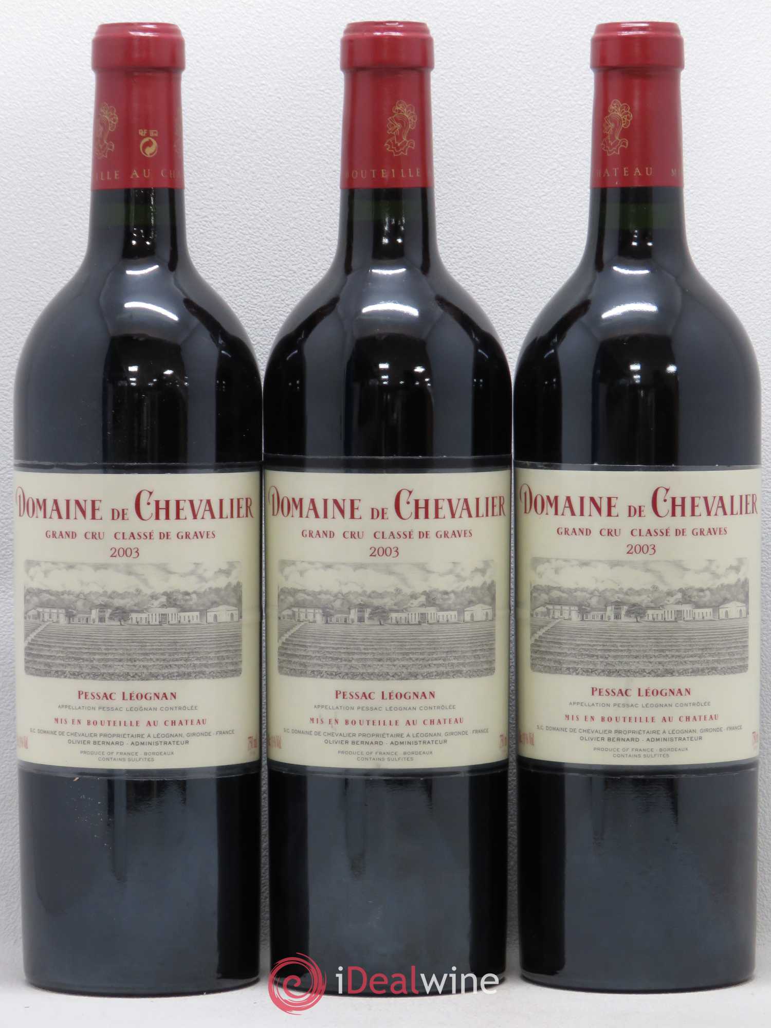 Domaine de Chevalier Cru Classé de Graves 2003 - Lot de 3 bouteilles - 0