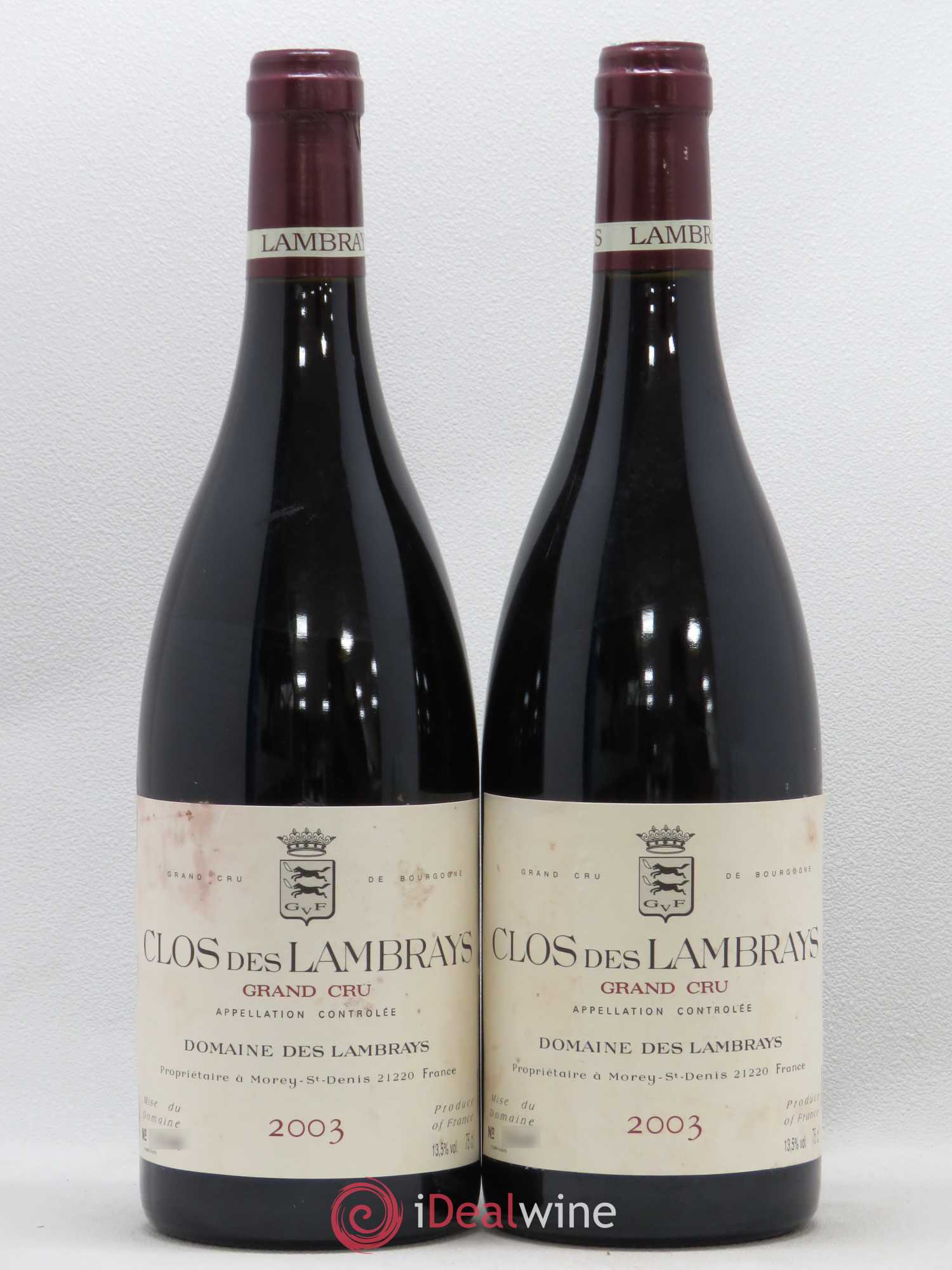 Clos des Lambrays Grand Cru Domaine des Lambrays 2003 - Lot de 2 bouteilles - 0