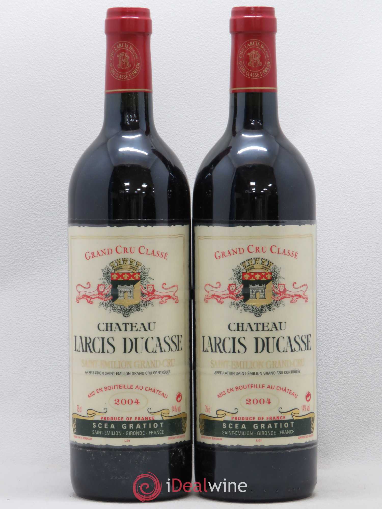 Château Larcis Ducasse 1er Grand Cru Classé B 2004 - Lot de 2 bouteilles - 0