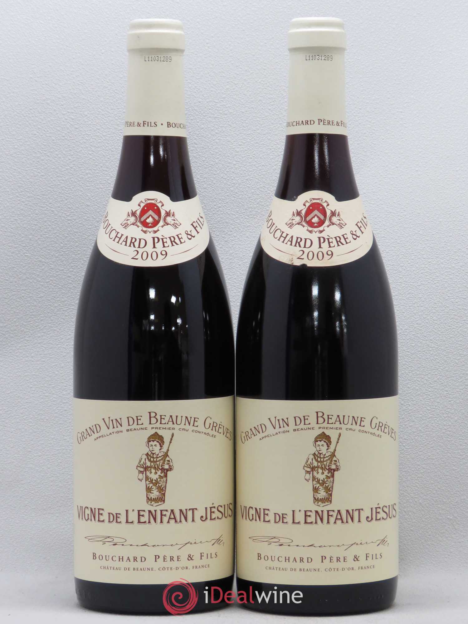 Beaune 1er Cru Grèves - Vigne de l'Enfant Jésus Bouchard Père & Fils 2009 - Lot de 2 bouteilles - 0