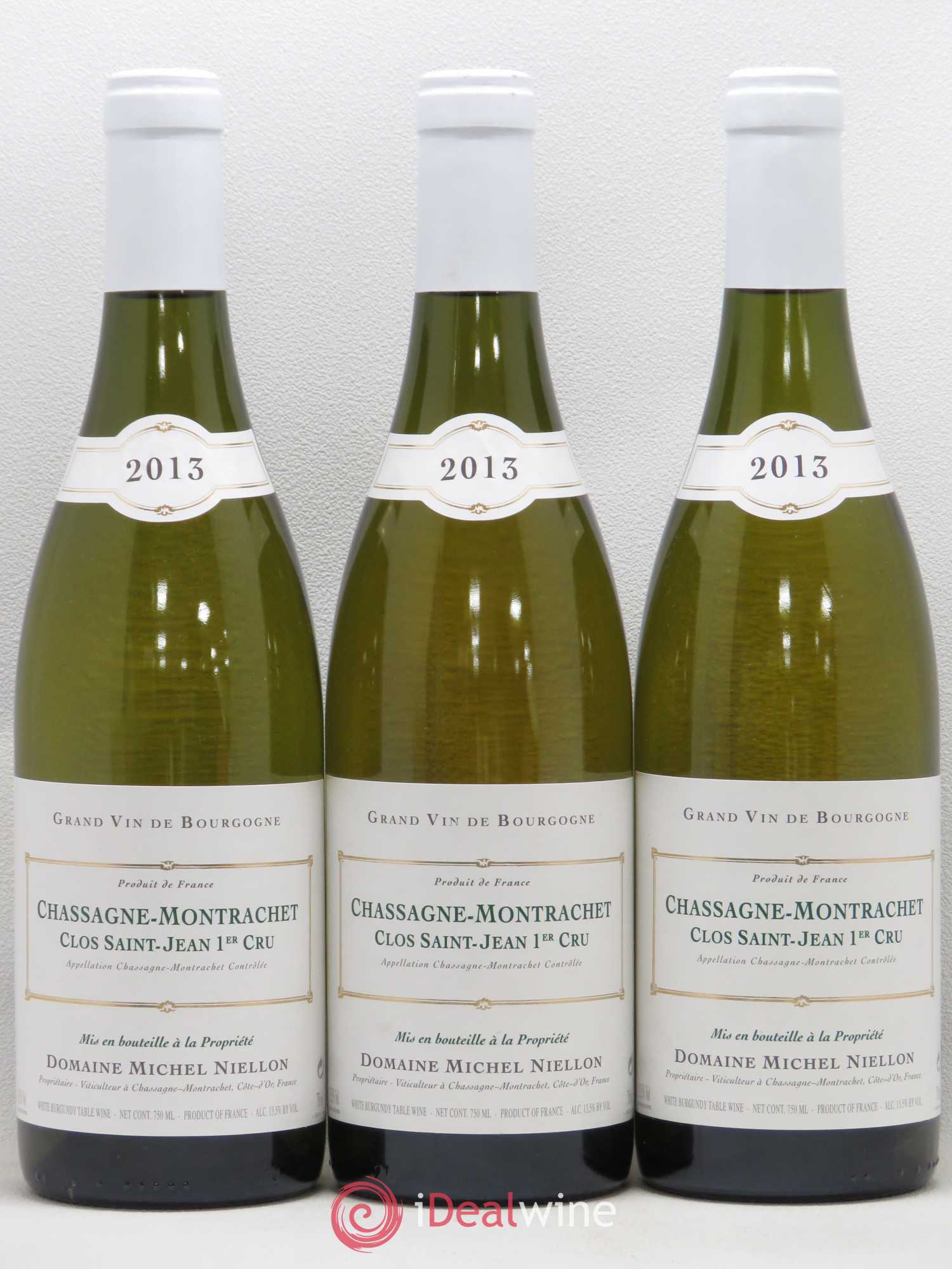 Chassagne-Montrachet 1er Cru Clos Saint-Jean Michel Niellon (Domaine) 2013 - Lot de 3 bouteilles - 0
