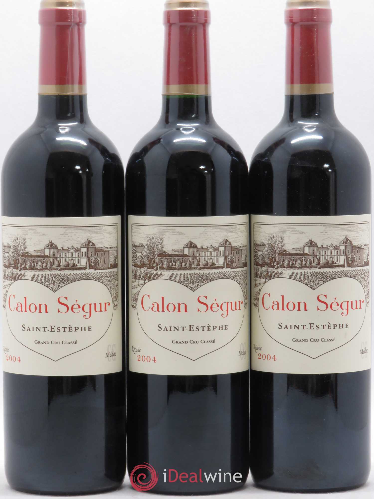 Château Calon Ségur 3ème Grand Cru Classé 2004 - Lot de 3 bouteilles - 0