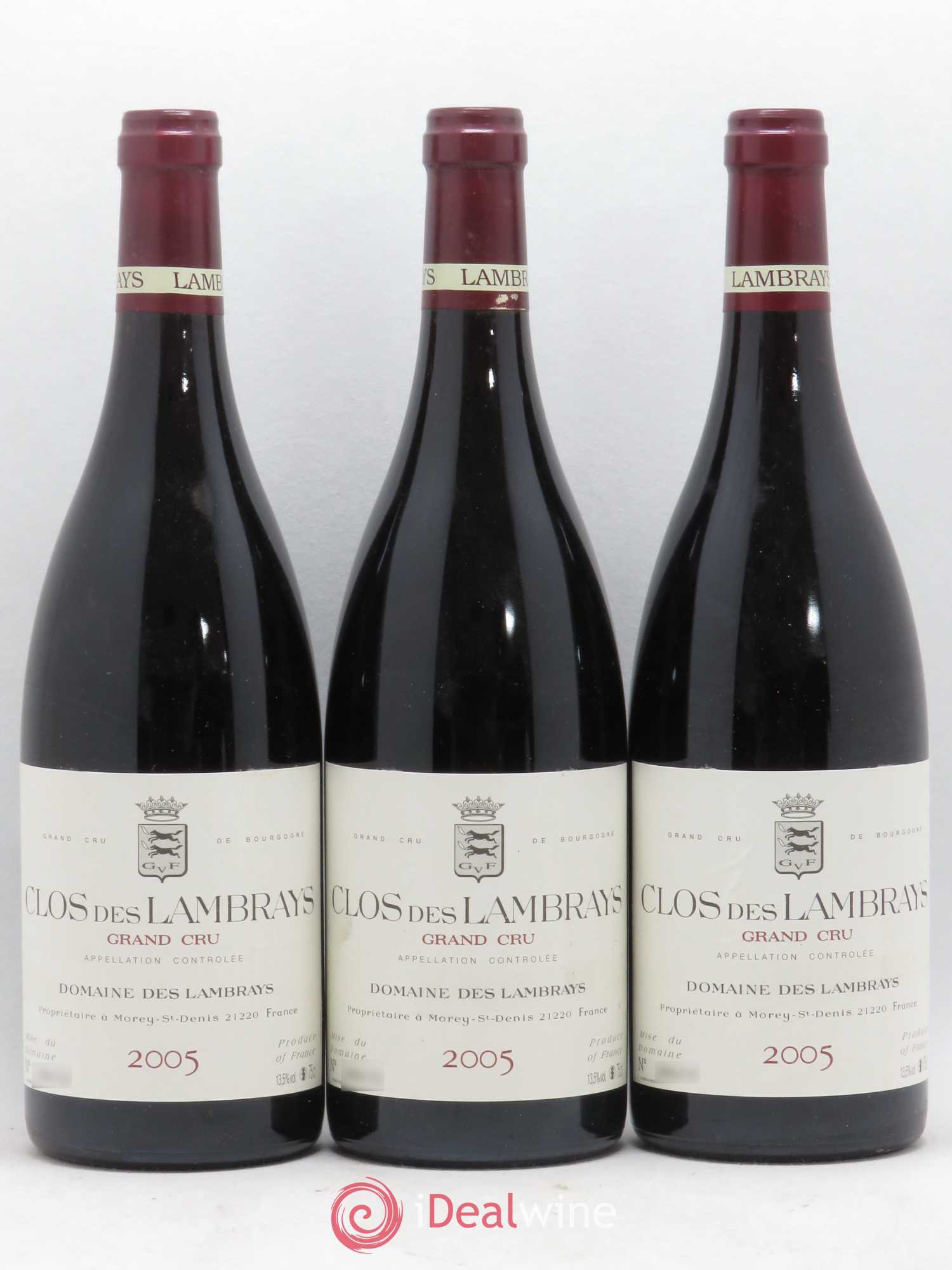 Clos des Lambrays Grand Cru Domaine des Lambrays 2005 - Lot de 3 bouteilles - 0