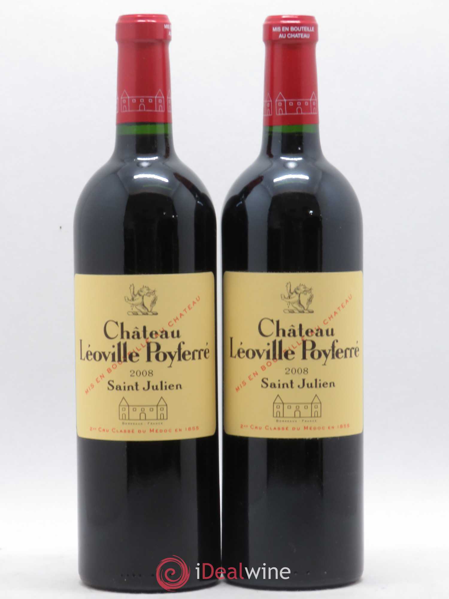 Château Léoville Poyferré 2ème Grand Cru Classé 2008 - Lot de 2 bouteilles - 0