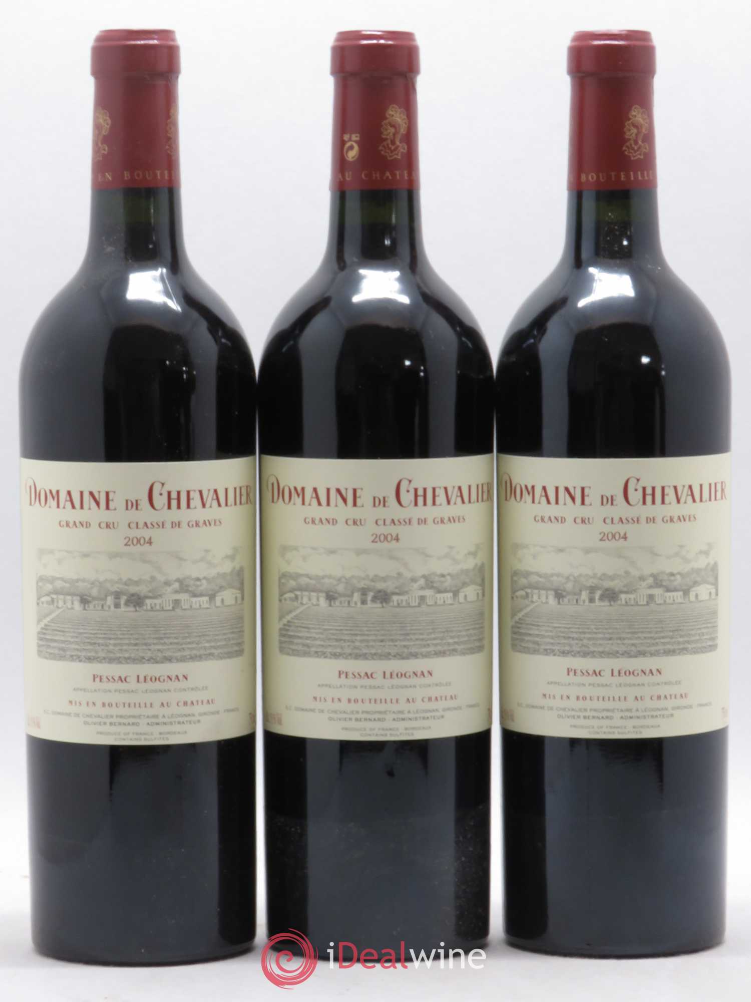 Domaine de Chevalier Cru Classé de Graves 2004 - Lot de 3 bouteilles - 0