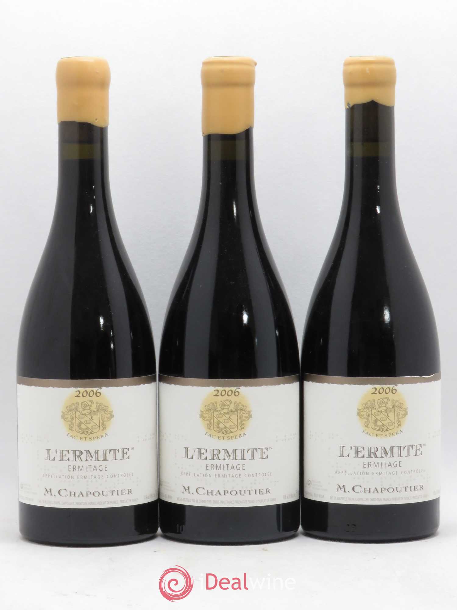 Hermitage Ermitage l'Ermite Chapoutier 2006 - Lot de 3 bouteilles - 0