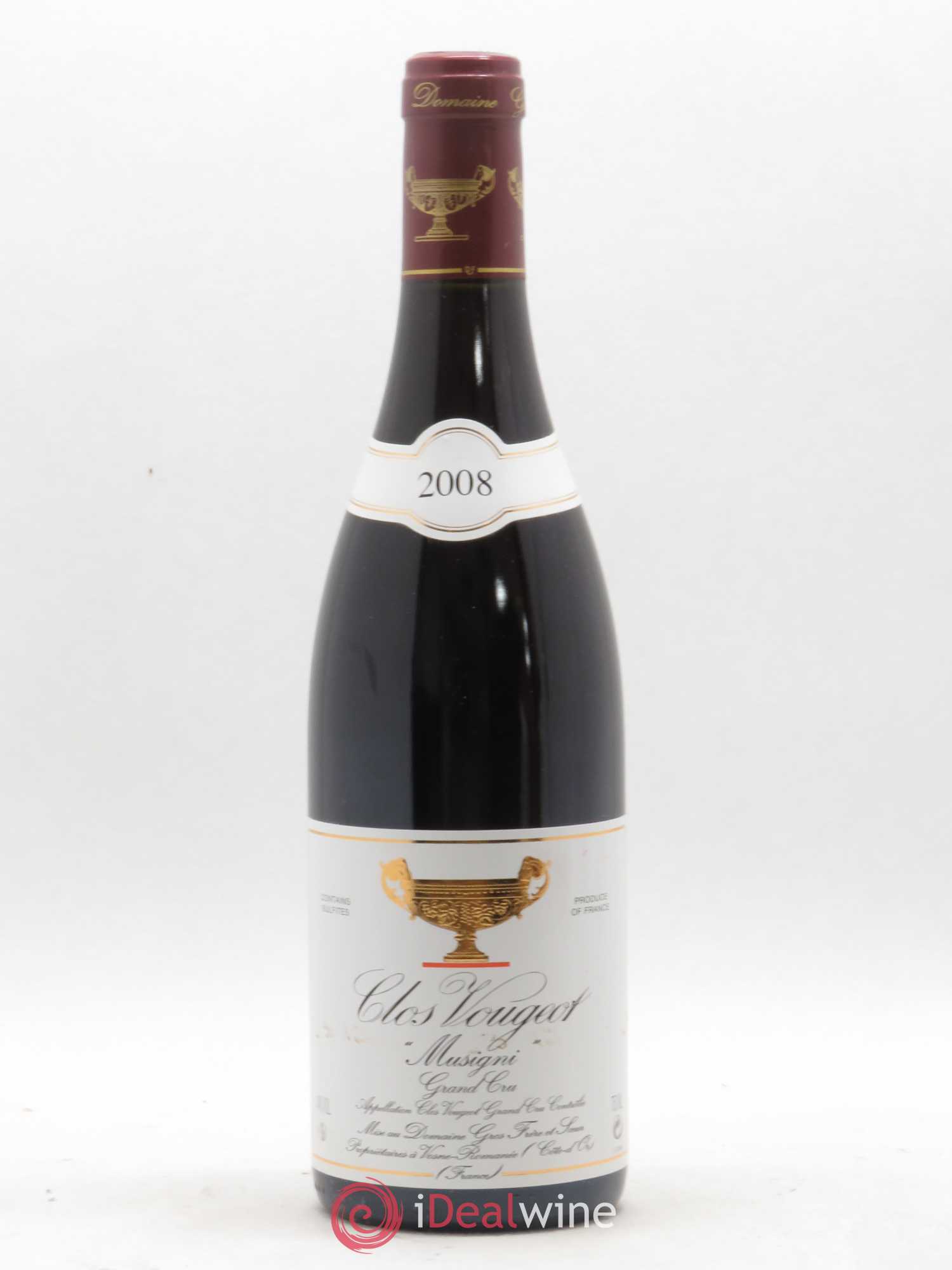 Clos de Vougeot Grand Cru Musigni Gros Frère & Soeur 2008 - Lot de 1 bouteille - 0