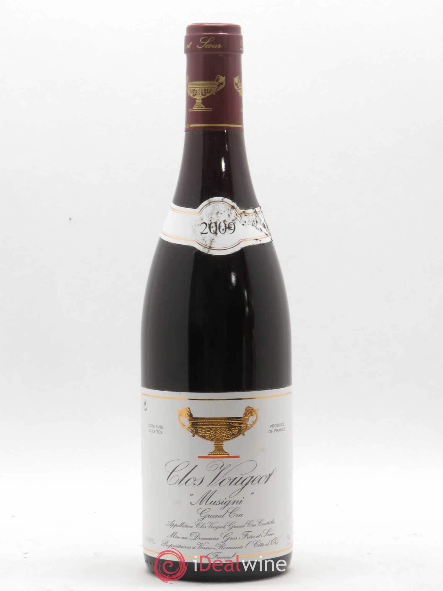 Clos de Vougeot Grand Cru Musigni Gros Frère & Soeur 2009 - Lot de 1 bouteille - 0
