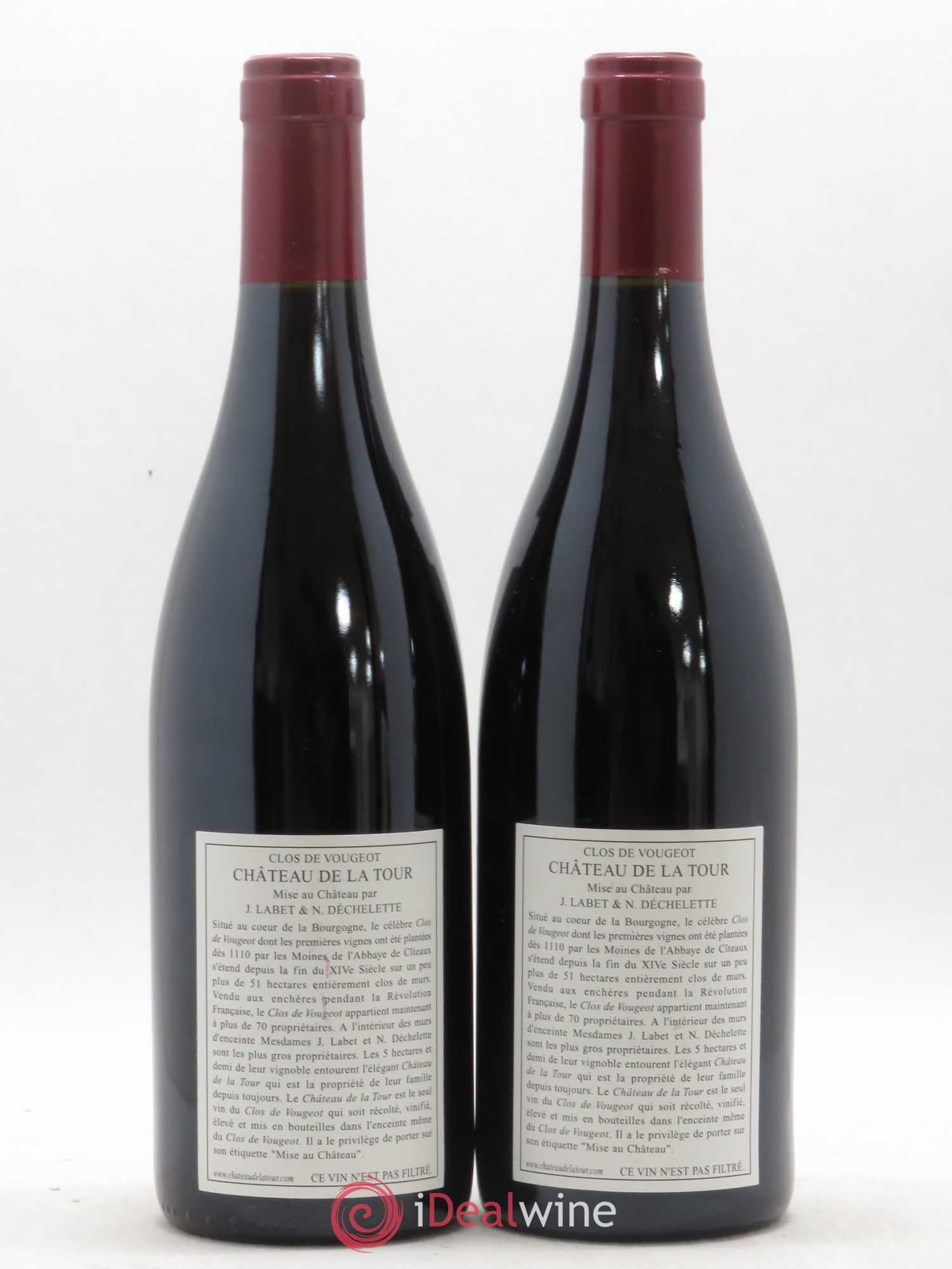 Clos de Vougeot Grand Cru Vieilles Vignes Château de La Tour 2005 - Lot de 2 bouteilles - 1