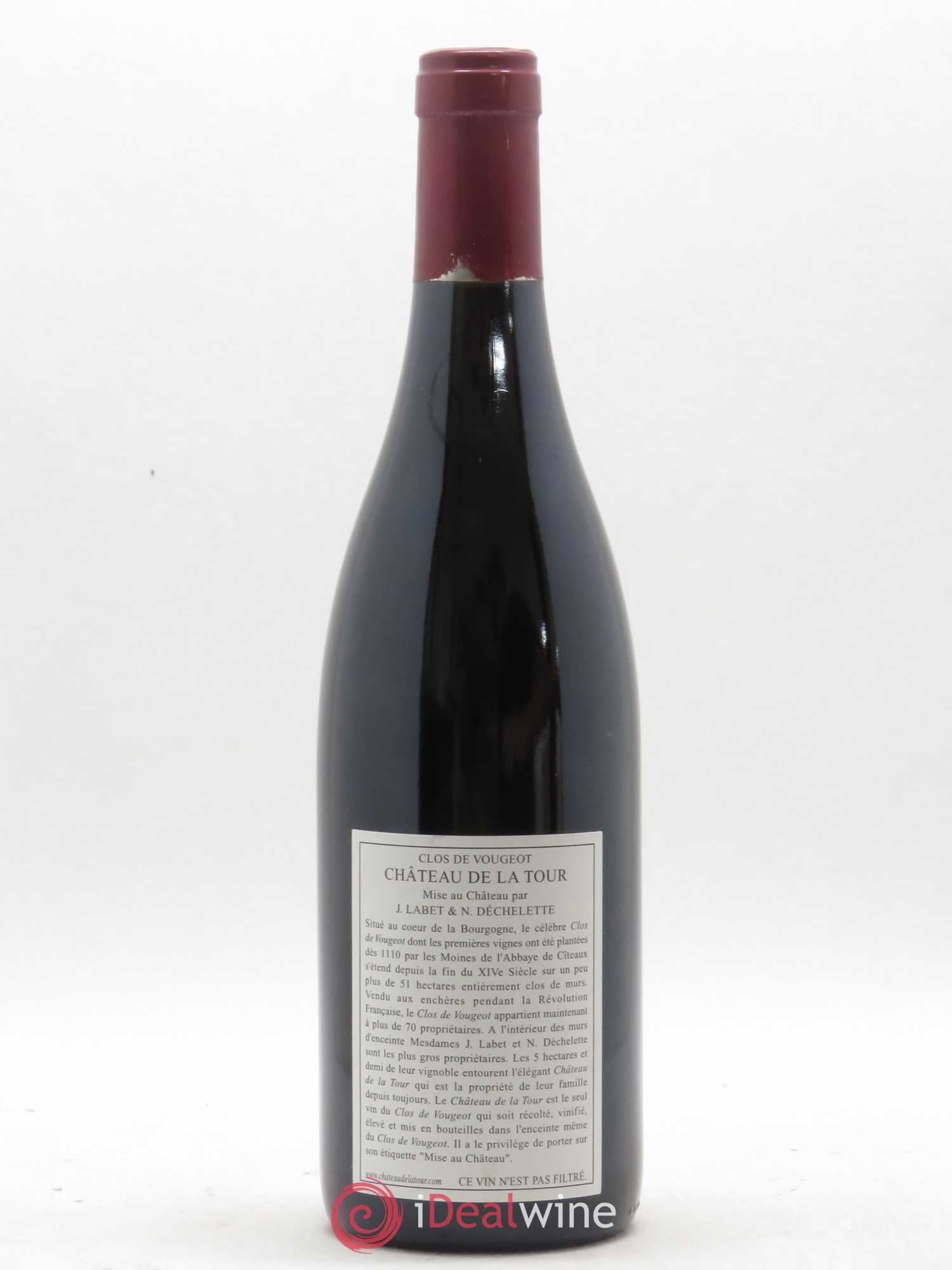 Clos de Vougeot Grand Cru Vieilles Vignes Château de La Tour 2005 - Lot de 1 bouteille - 1
