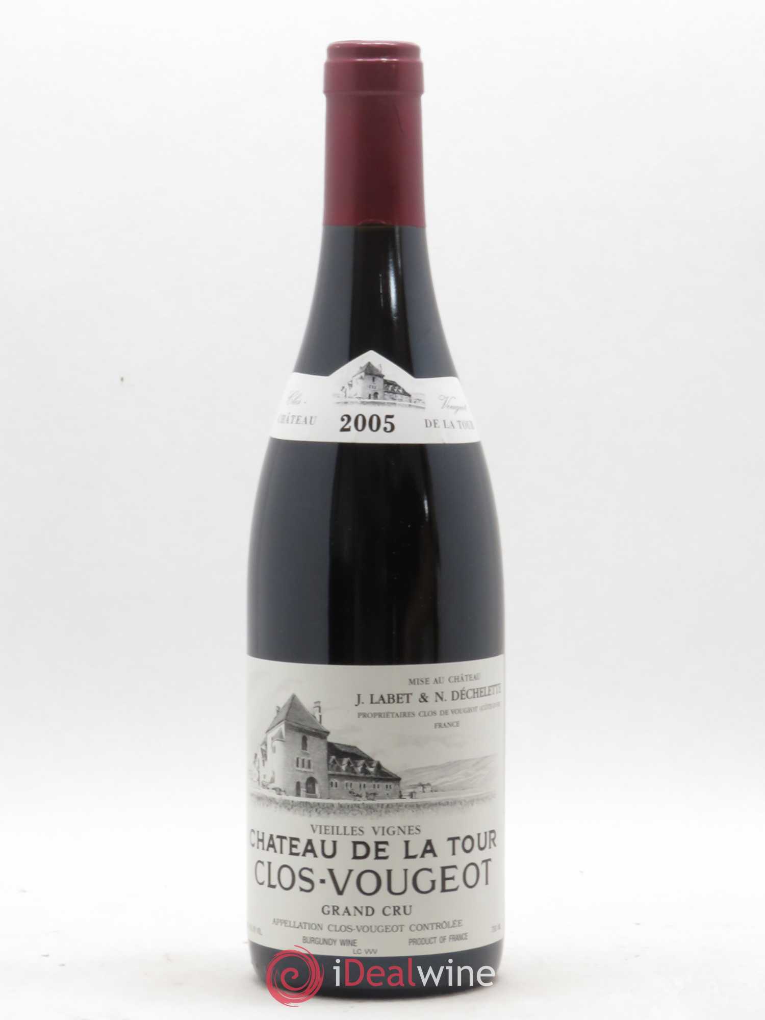 Clos de Vougeot Grand Cru Vieilles Vignes Château de La Tour 2005 - Lot de 1 bouteille - 0