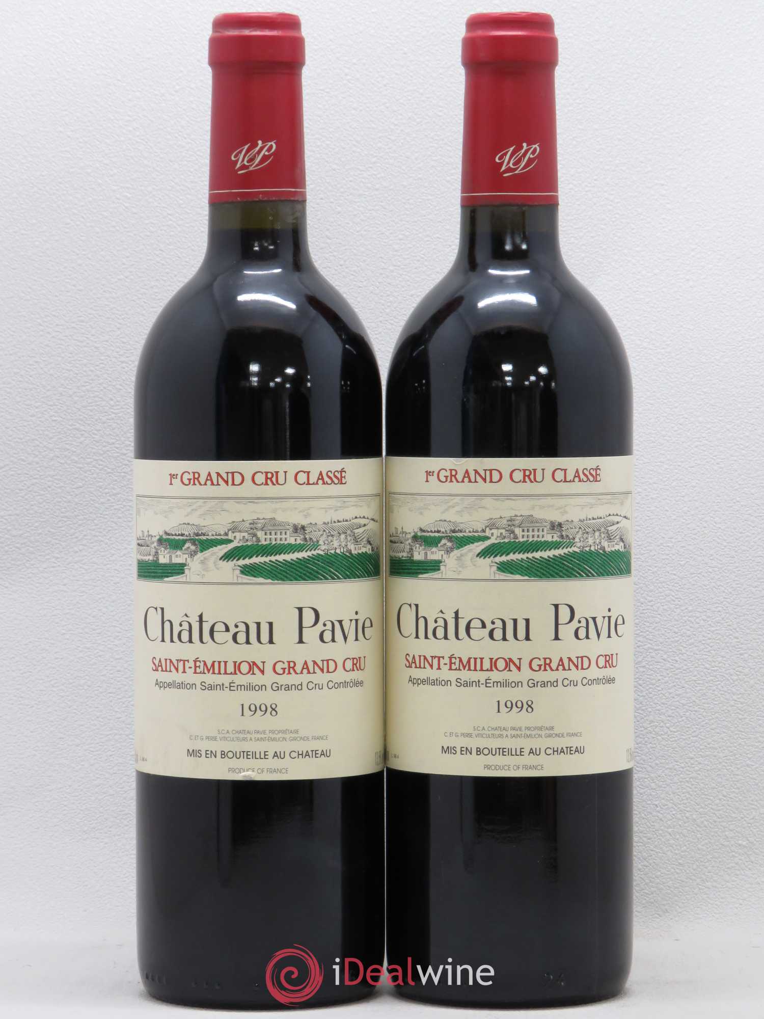 Château Pavie 1er Grand Cru Classé A 1998 - Lot de 2 bouteilles - 0